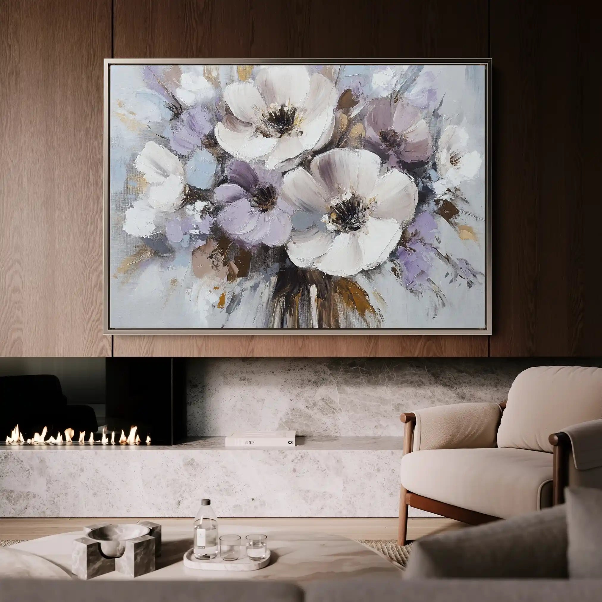 Floral Canvas Wall Art WAD749-F 90 x 60 cm / Stretched on hidden frame