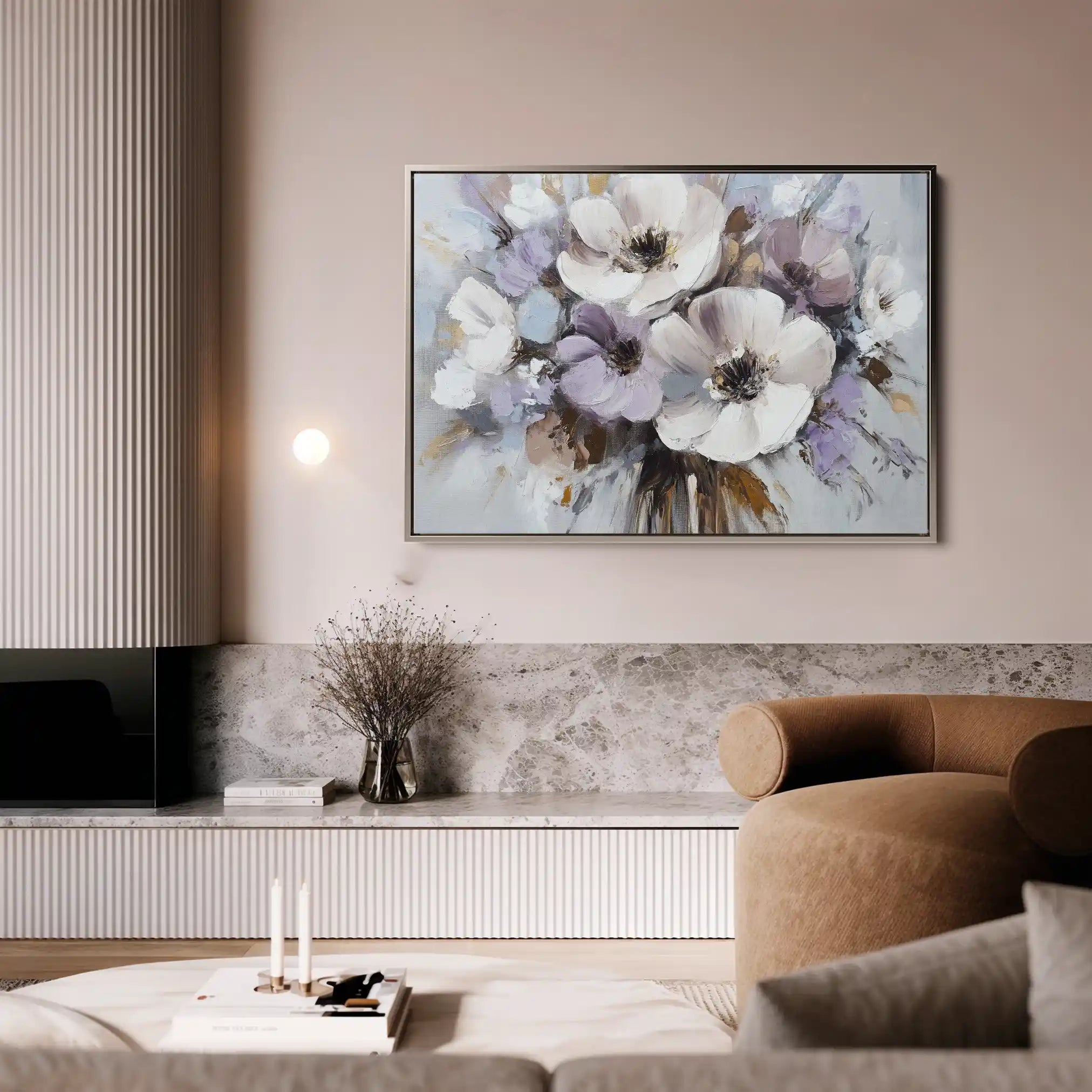 Floral Canvas Wall Art WAD749-F 90 x 60 cm / Stretched on hidden frame