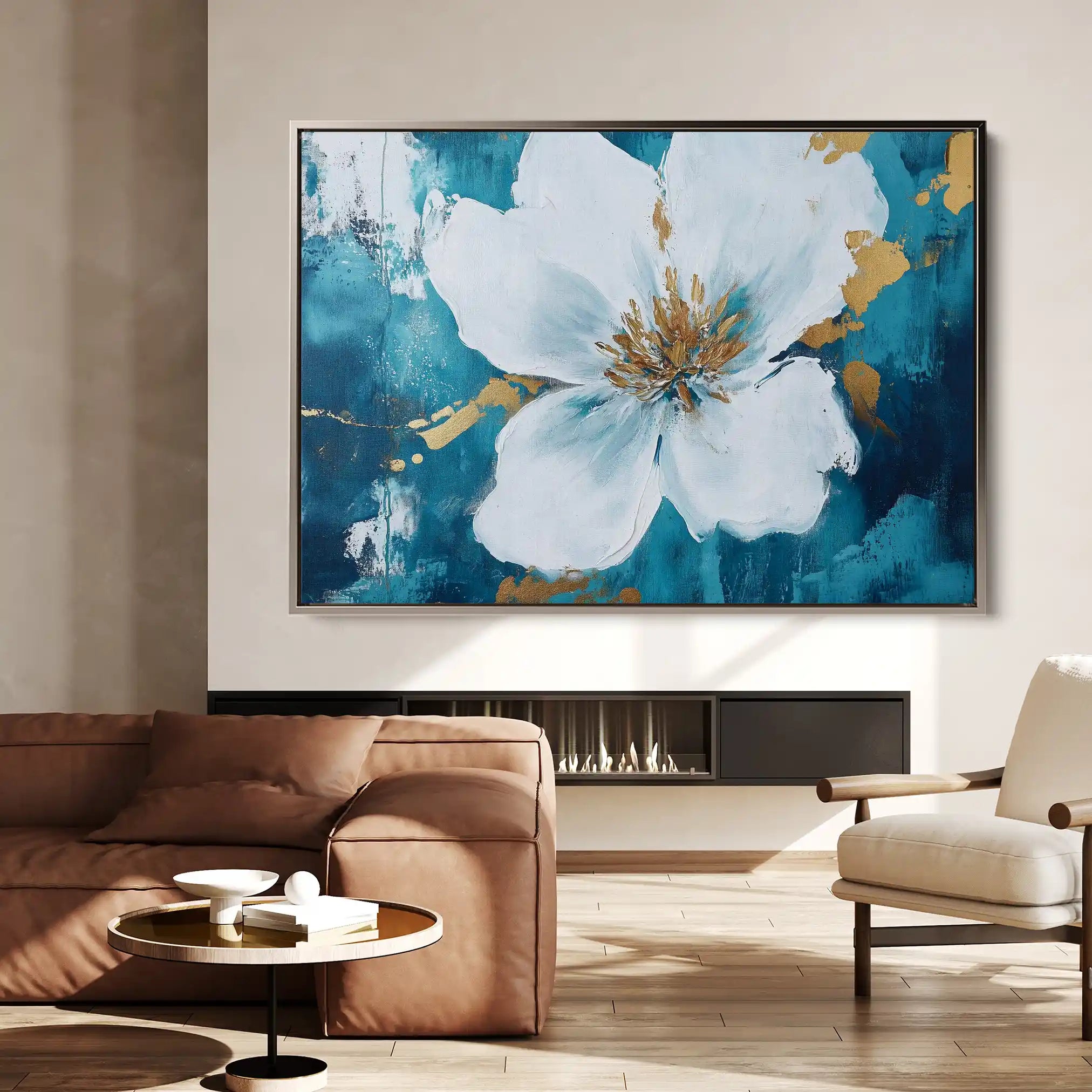 Floral Canvas Wall Art WAD750-F 90 x 60 cm / Stretched on hidden frame