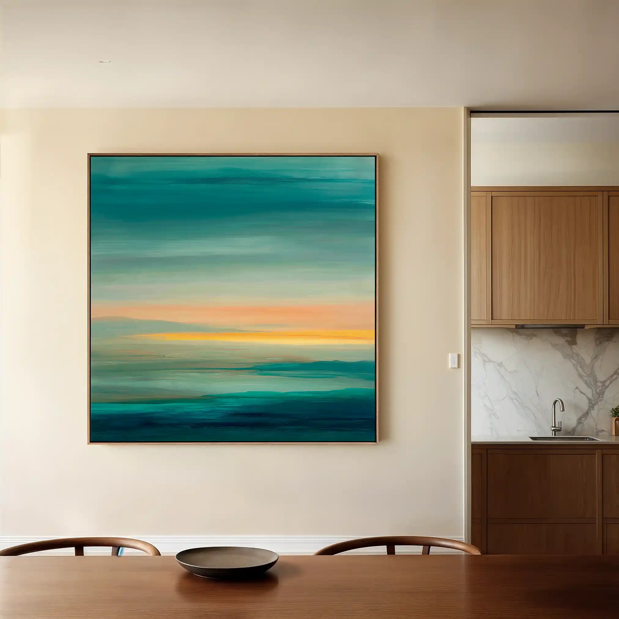 Abstract Canvas Wall Art WAD751-A 80 x 80 cm / Stretched on hidden frame