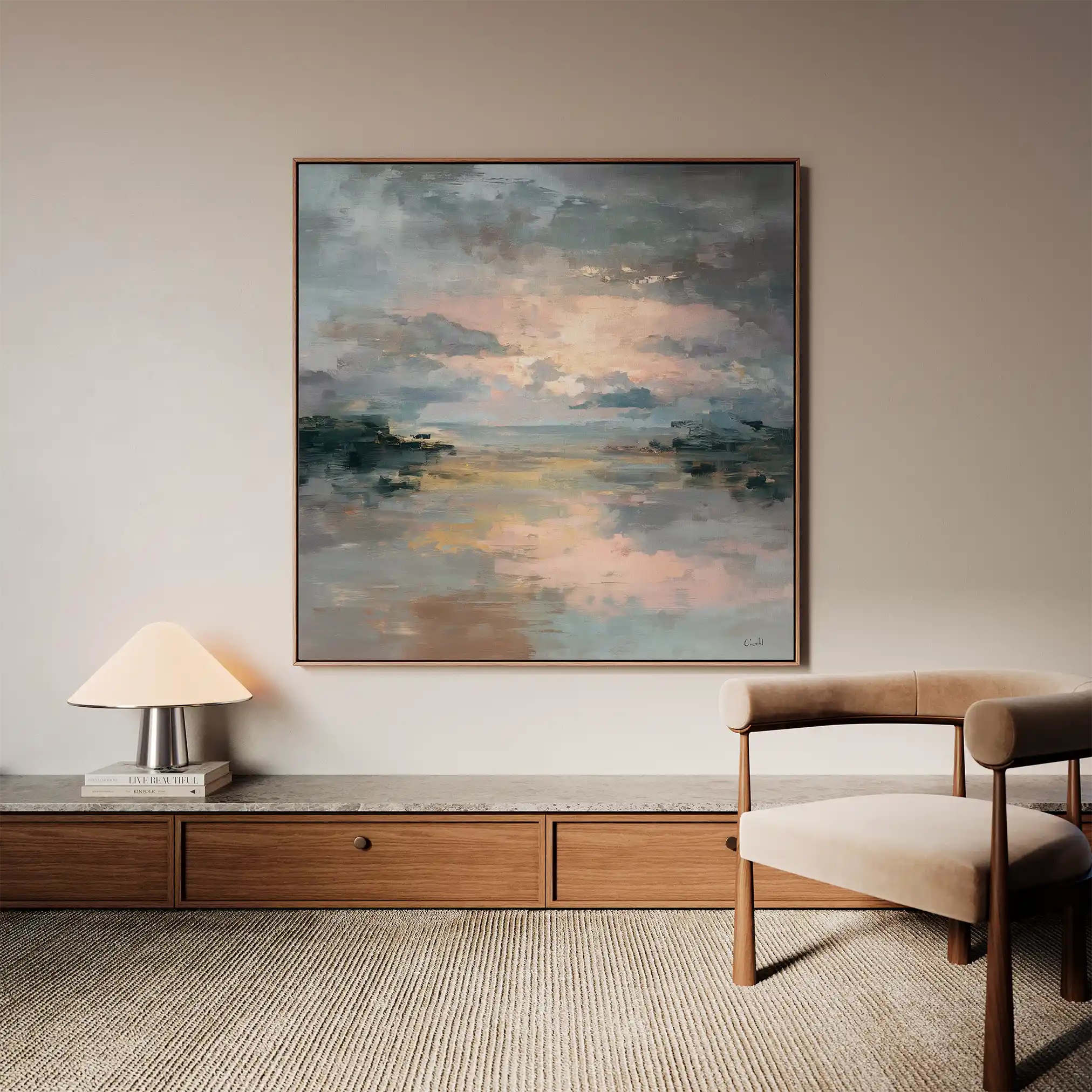 Abstract 753 Canvas Art 60 x 60 cm / Stretched on hidden frame