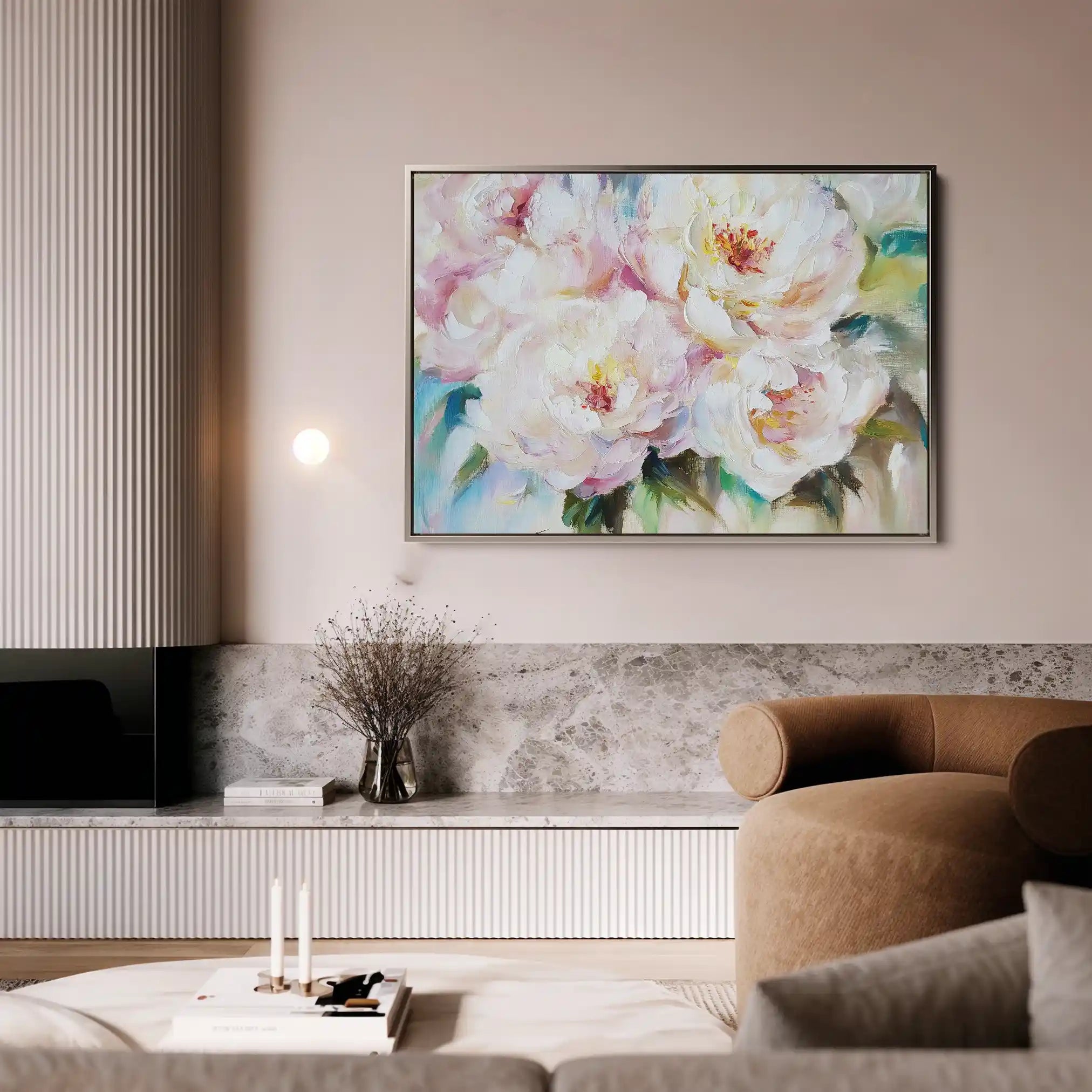 Floral Canvas Wall Art WAD753-F 90 x 60 cm / Stretched on hidden frame