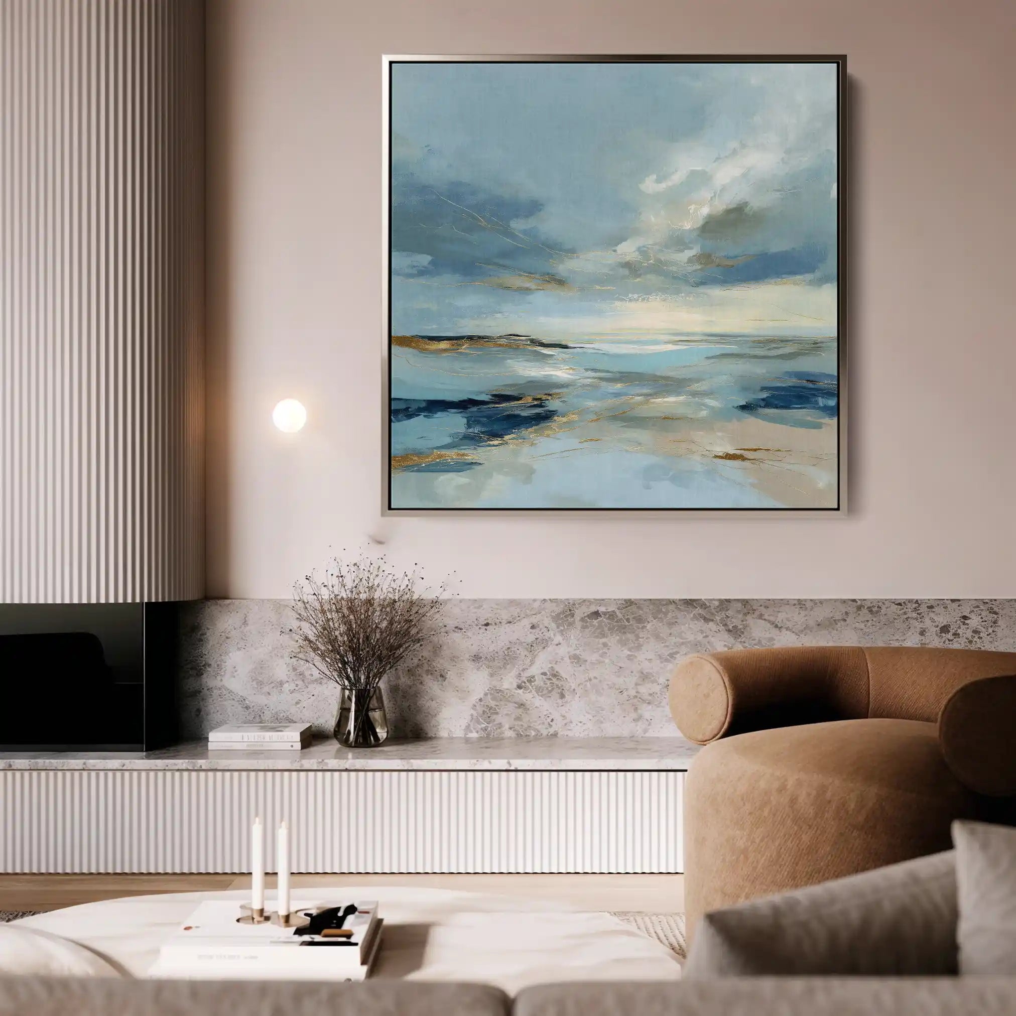 Abstract Canvas Wall Art WAD755-A 80 x 80 cm / Stretched on hidden frame