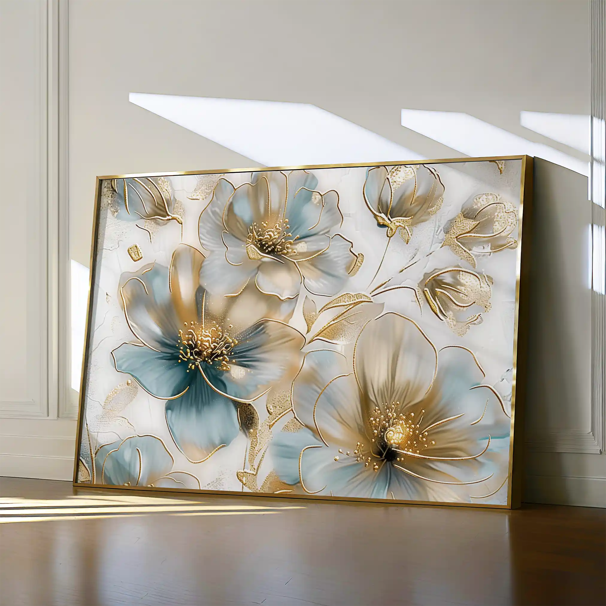 Floral Canvas Wall Art WAD757-F 90 x 60 cm / Stretched on hidden frame