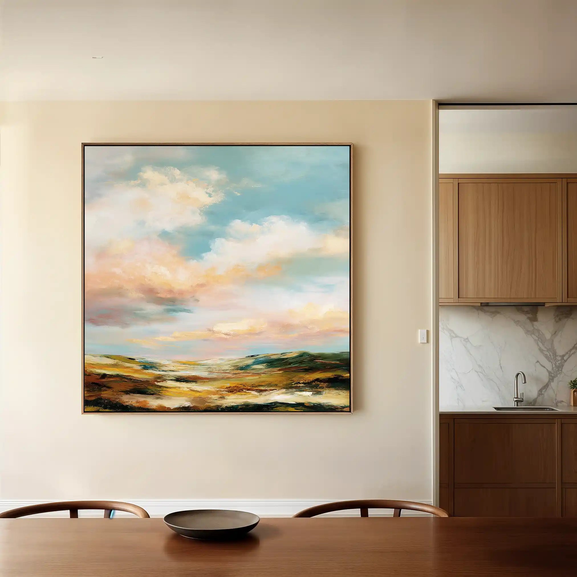 Abstract Canvas Wall Art WAD758-A 80 x 80 cm / Stretched on hidden frame