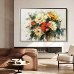 Floral Canvas Wall Art WAD759-F 90 x 60 cm / Stretched on hidden frame
