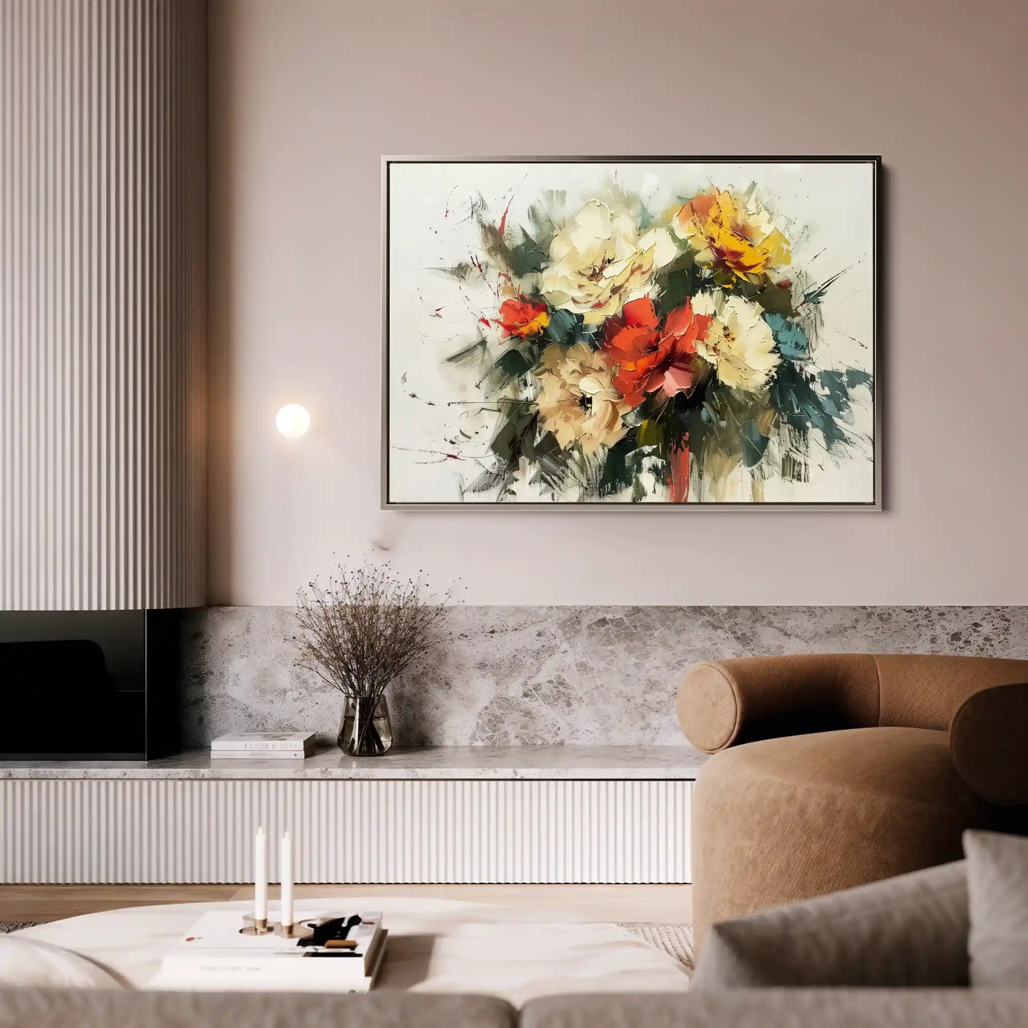 Floral Canvas Wall Art WAD759-F 90 x 60 cm / Stretched on hidden frame