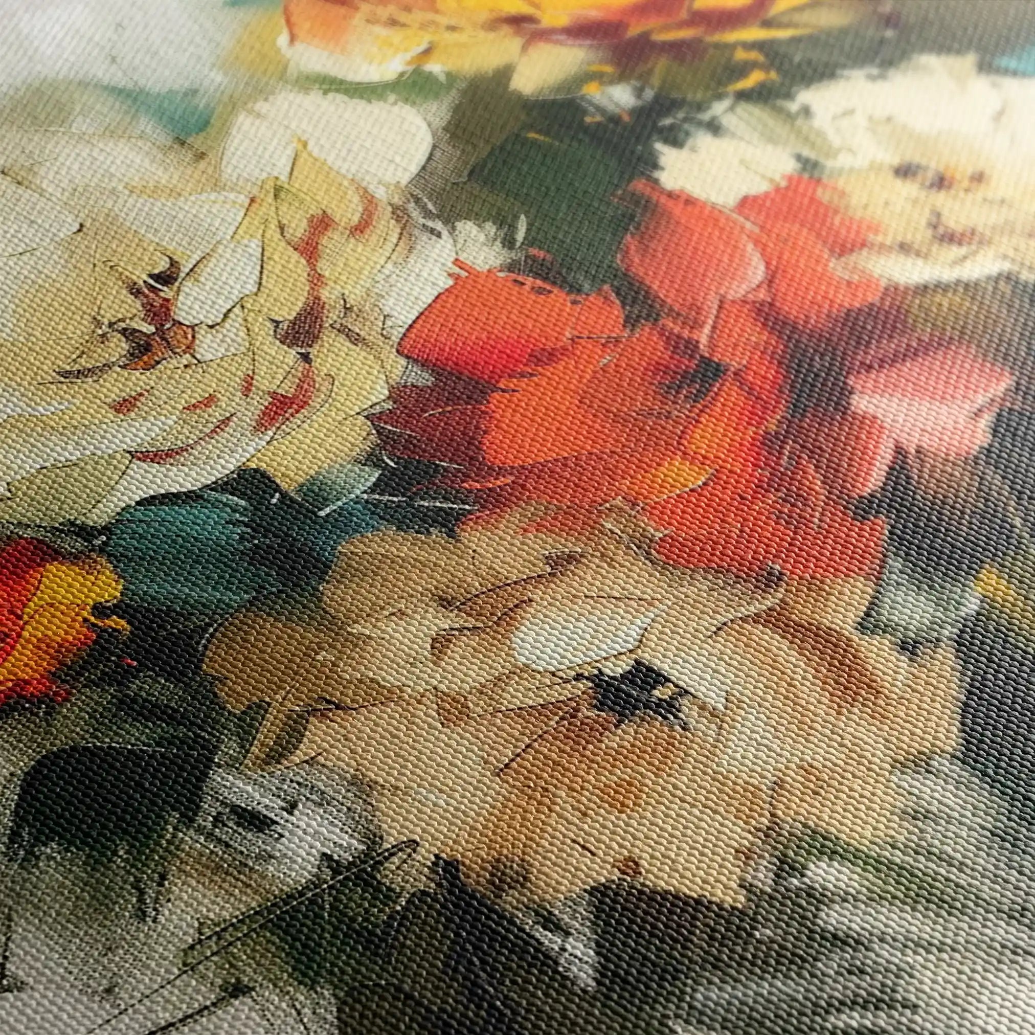 Floral Canvas Wall Art WAD759-F 90 x 60 cm / Stretched on hidden frame