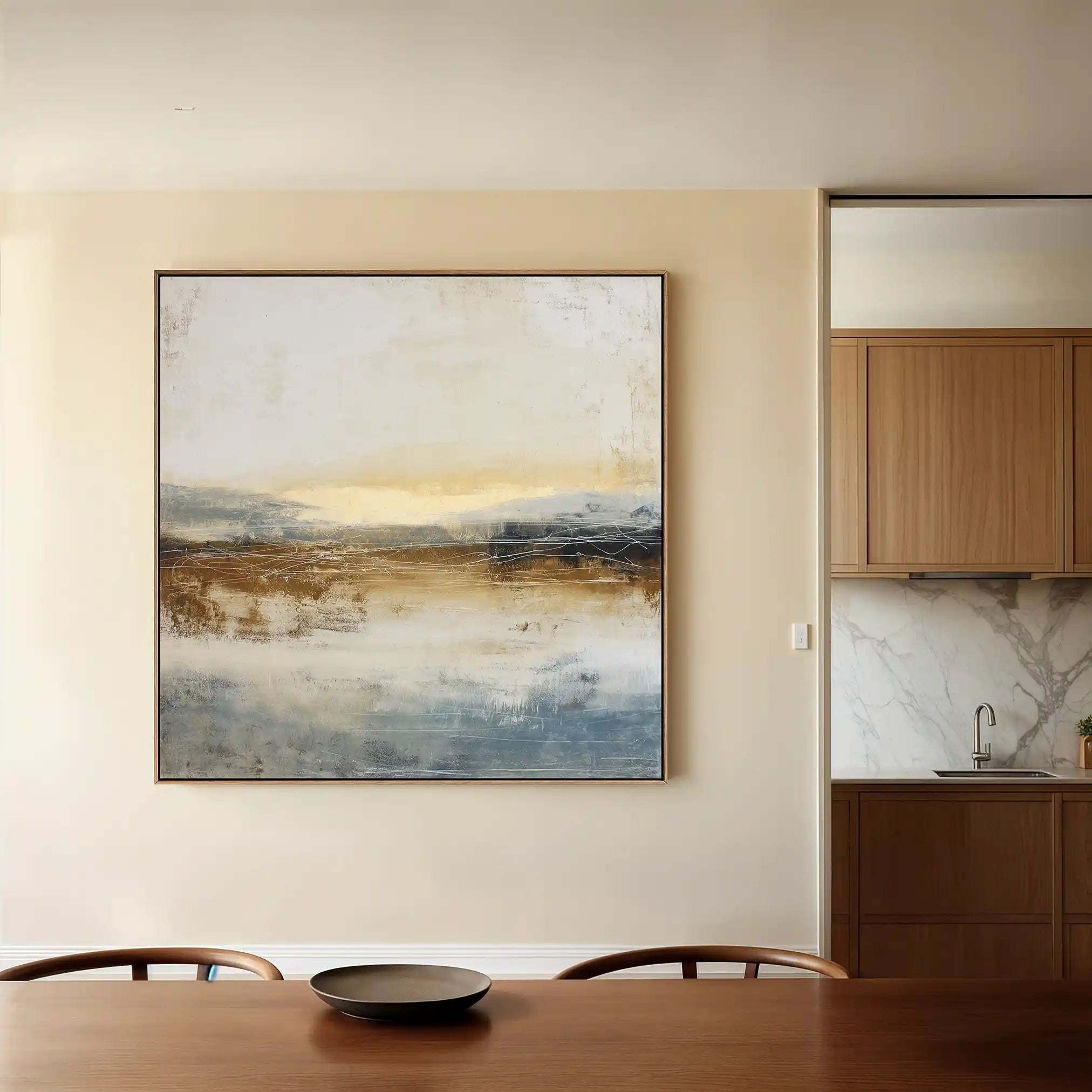 Abstract Canvas Wall Art WAD762-A 80 x 80 cm / Stretched on hidden frame