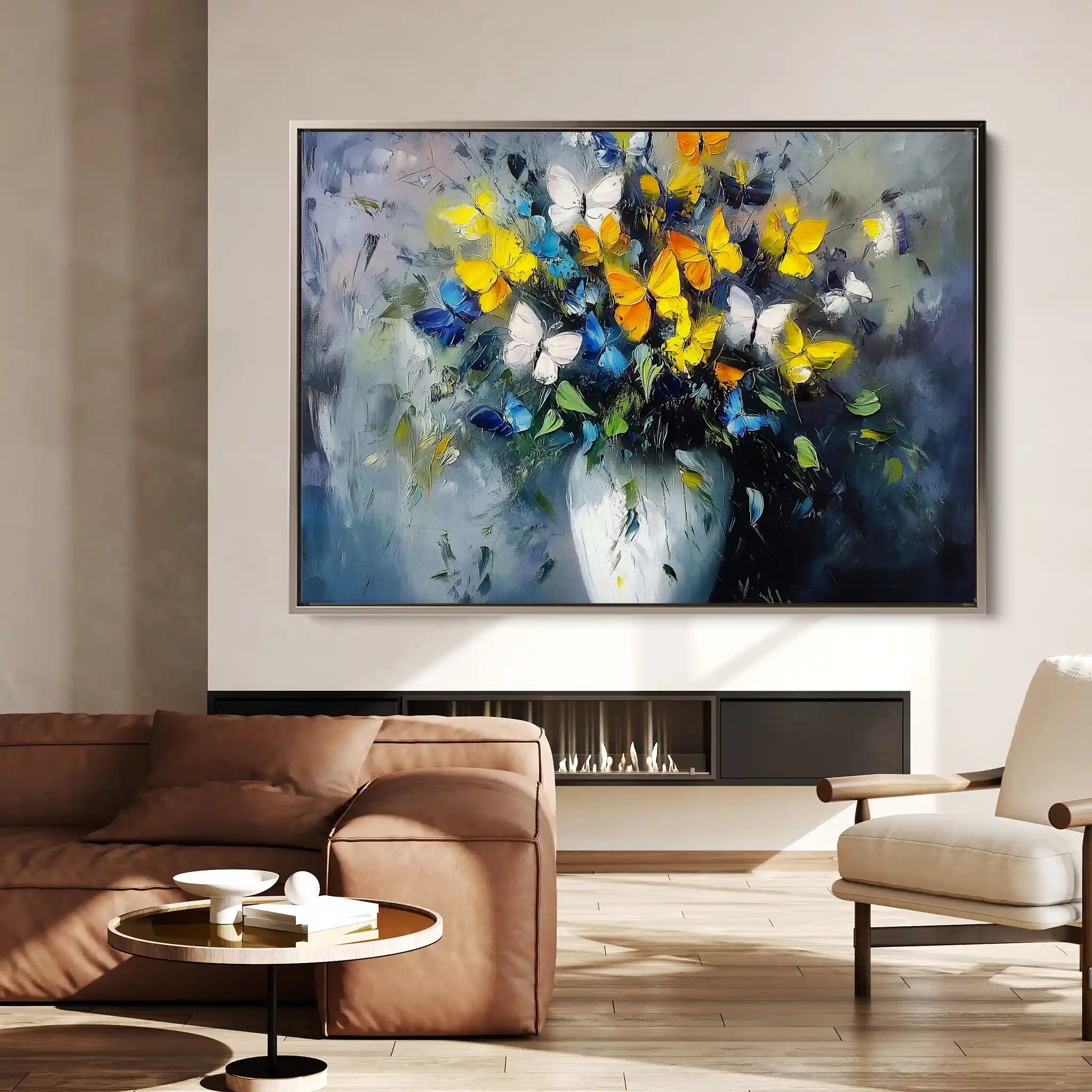 Floral Canvas Wall Art WAD763-F 90 x 60 cm / Stretched on hidden frame