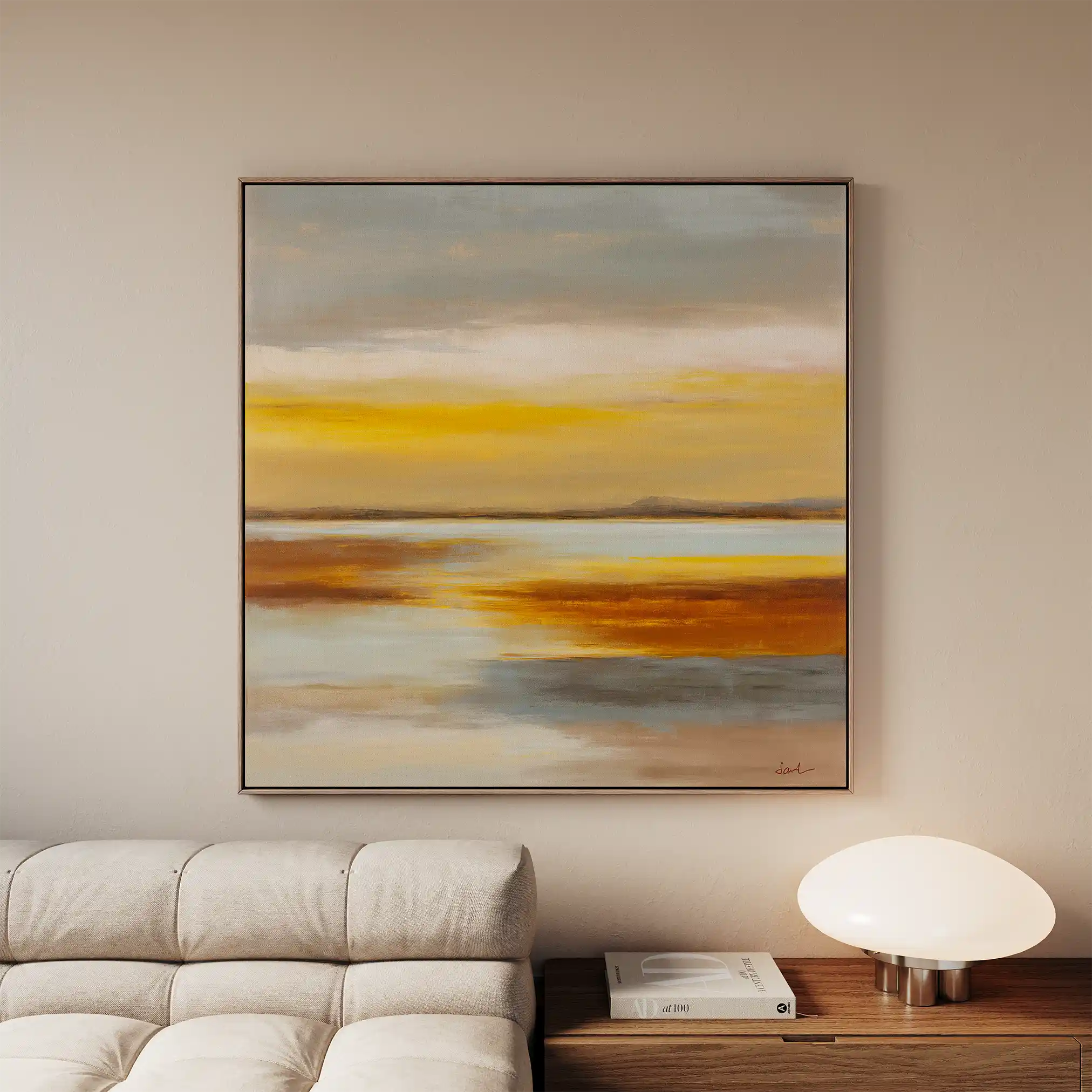 Abstract Canvas Wall Art WAD765-A 80 x 80 cm / Stretched on hidden frame