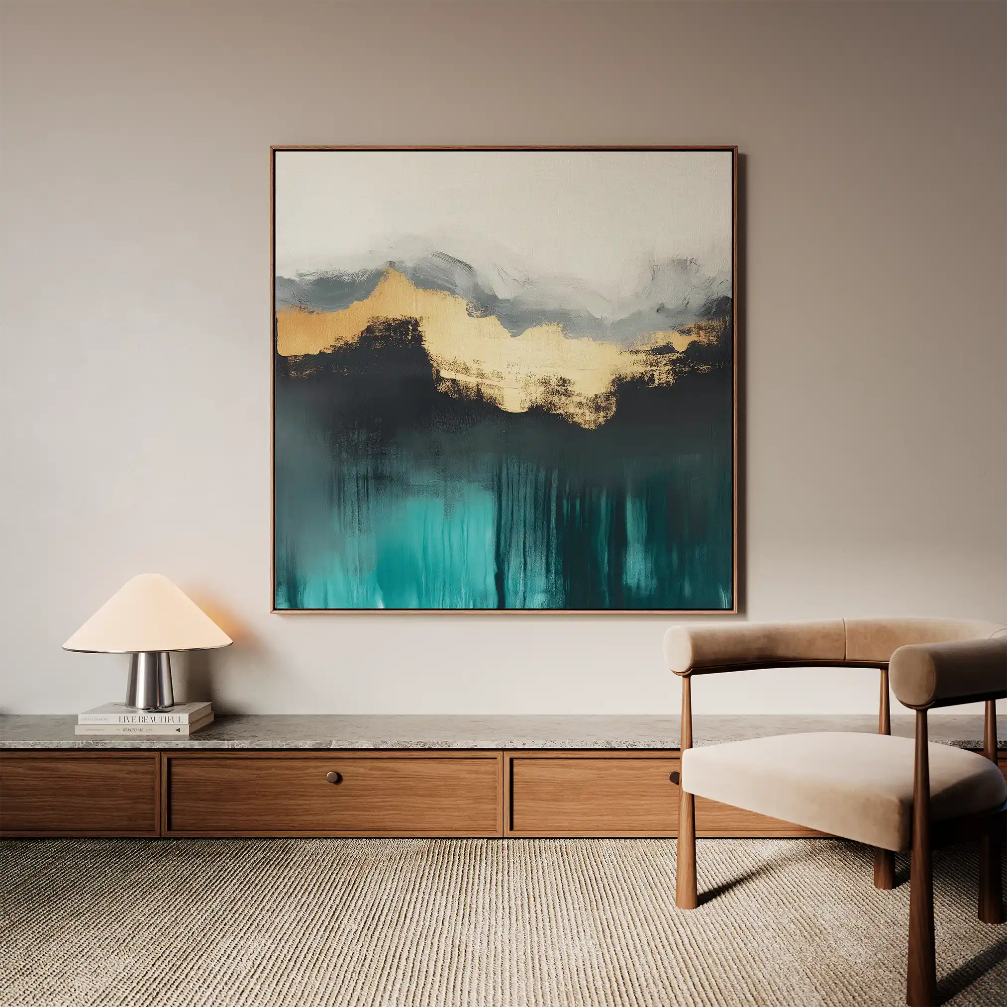 Abstract 767 Canvas Art 60 x 60 cm / Stretched on hidden frame