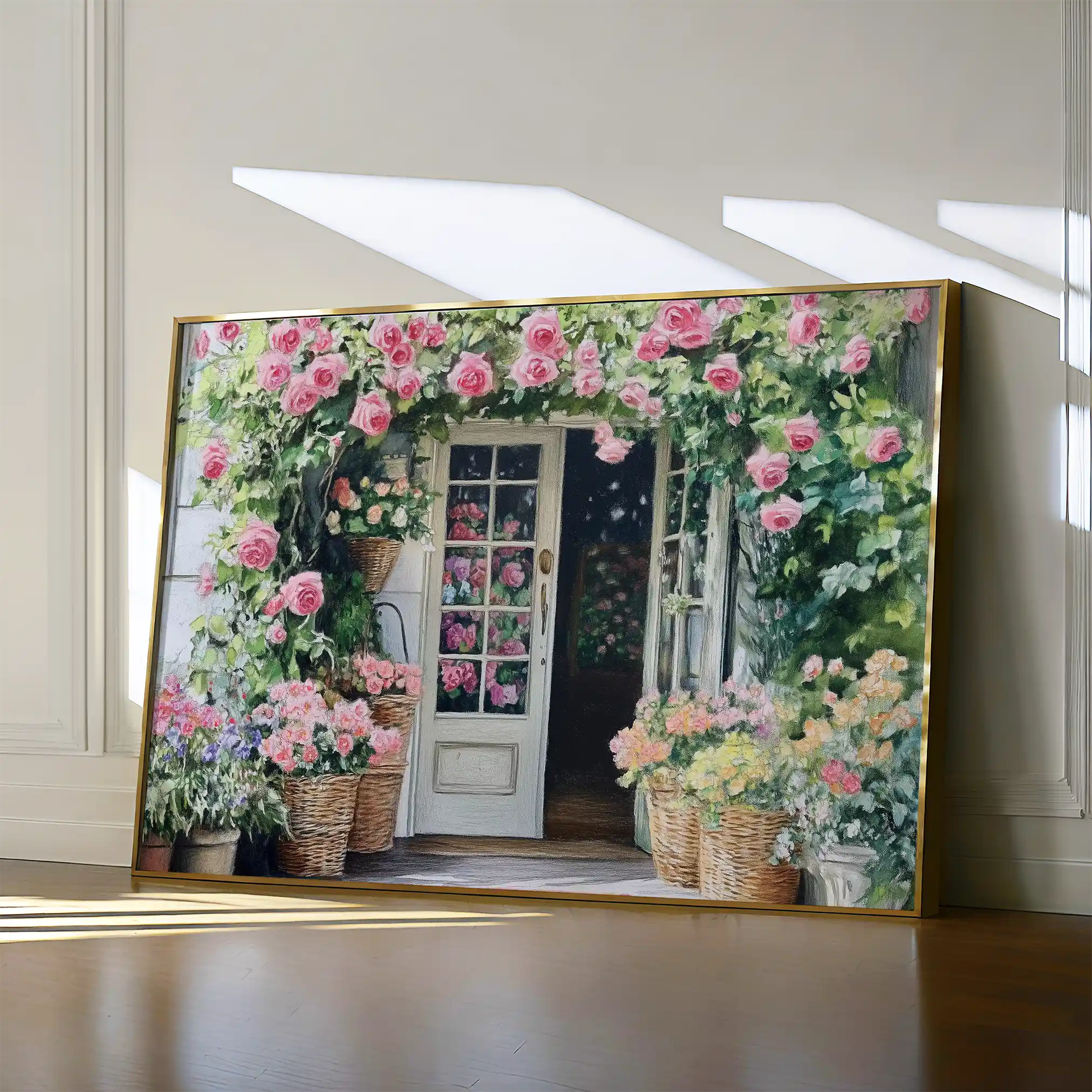 Floral Canvas Wall Art WAD767-F 90 x 60 cm / Stretched on hidden frame