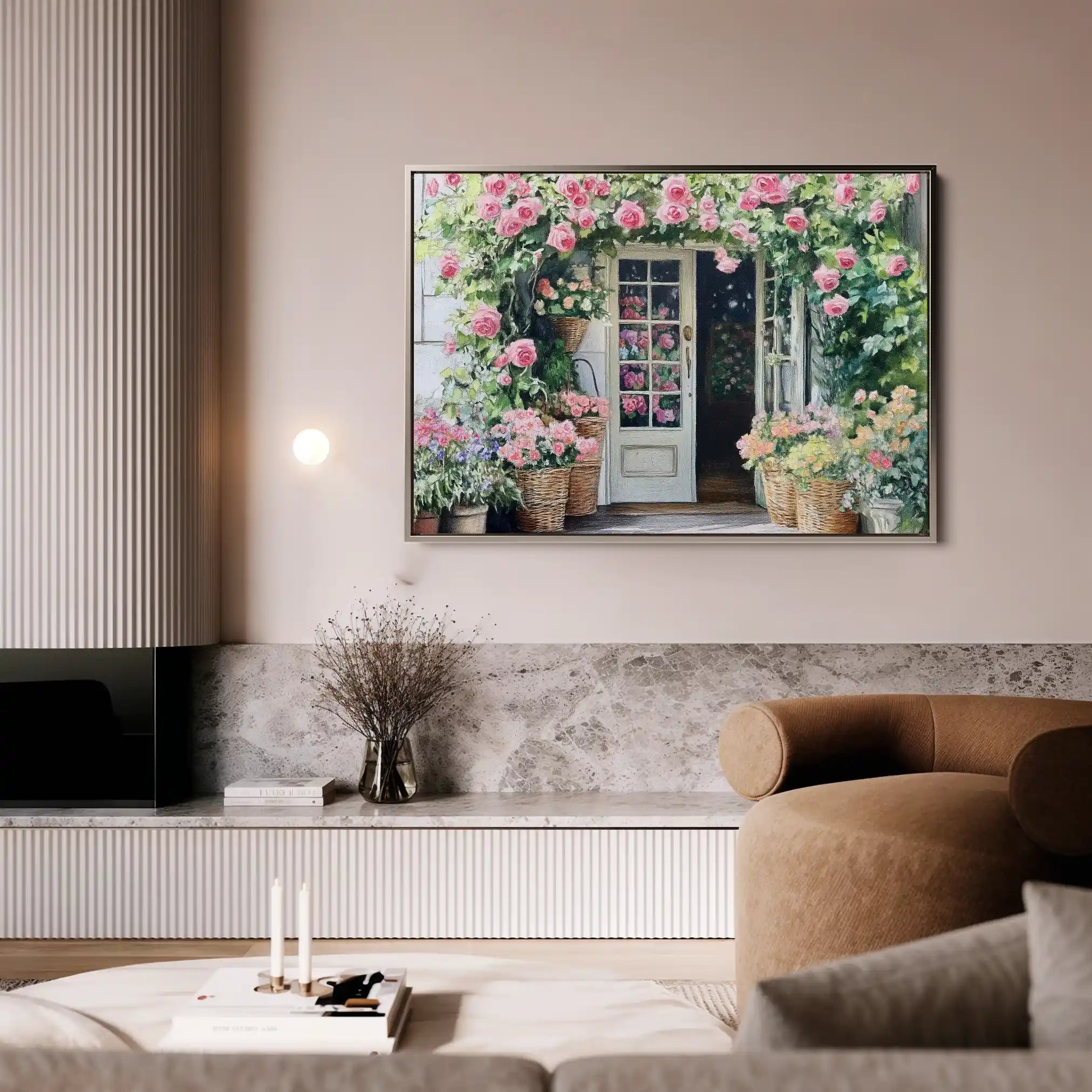Floral Canvas Wall Art WAD767-F 90 x 60 cm / Stretched on hidden frame