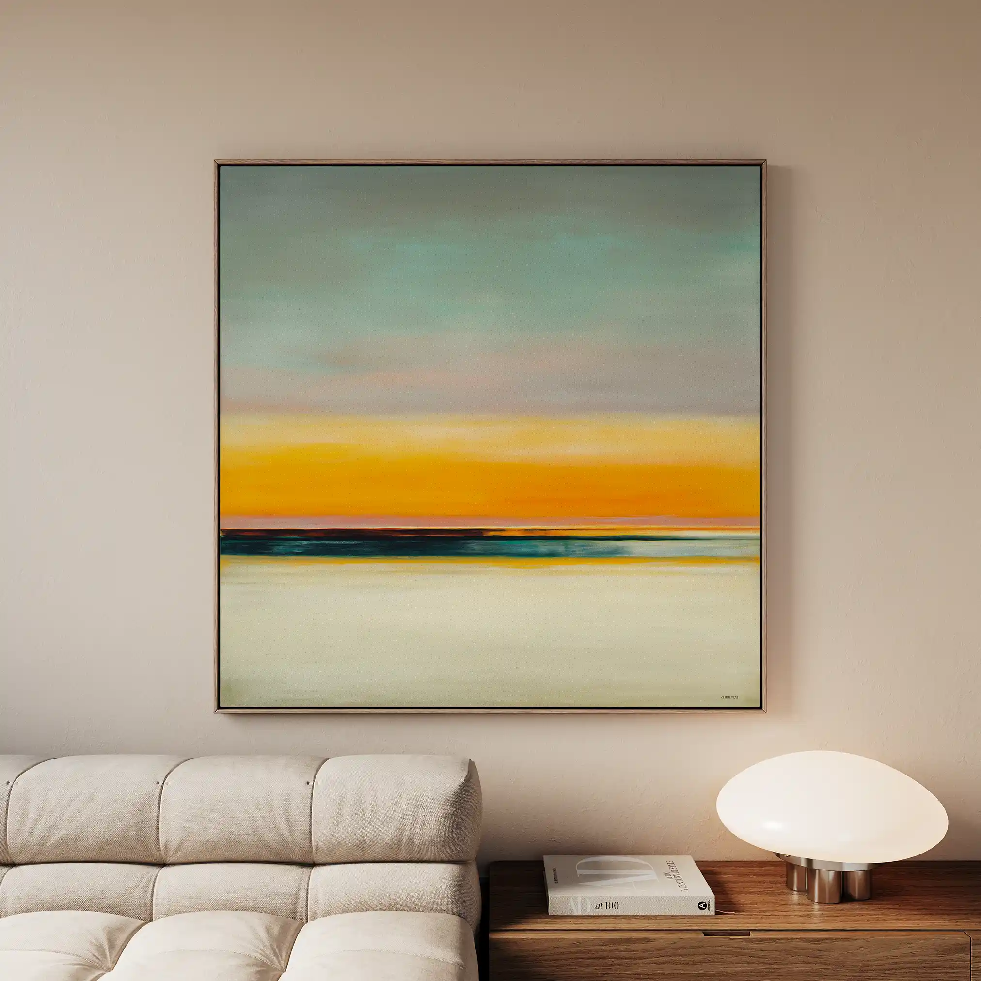 Abstract Canvas Wall Art WAD769-A 80 x 80 cm / Stretched on hidden frame