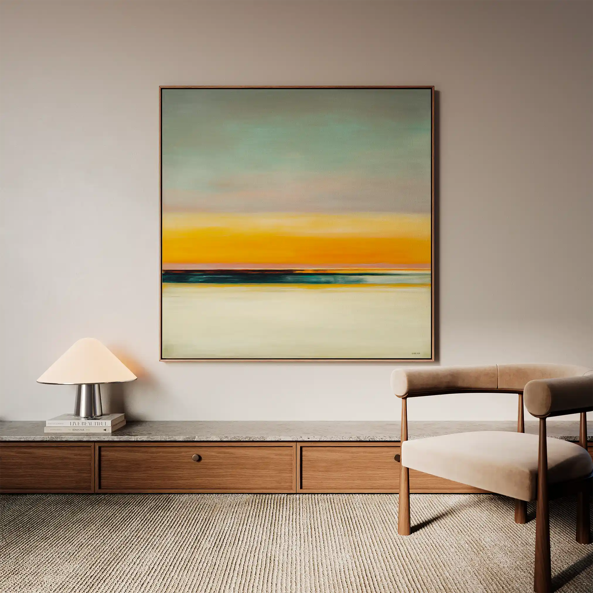 Abstract Canvas Wall Art WAD769-A 80 x 80 cm / Stretched on hidden frame