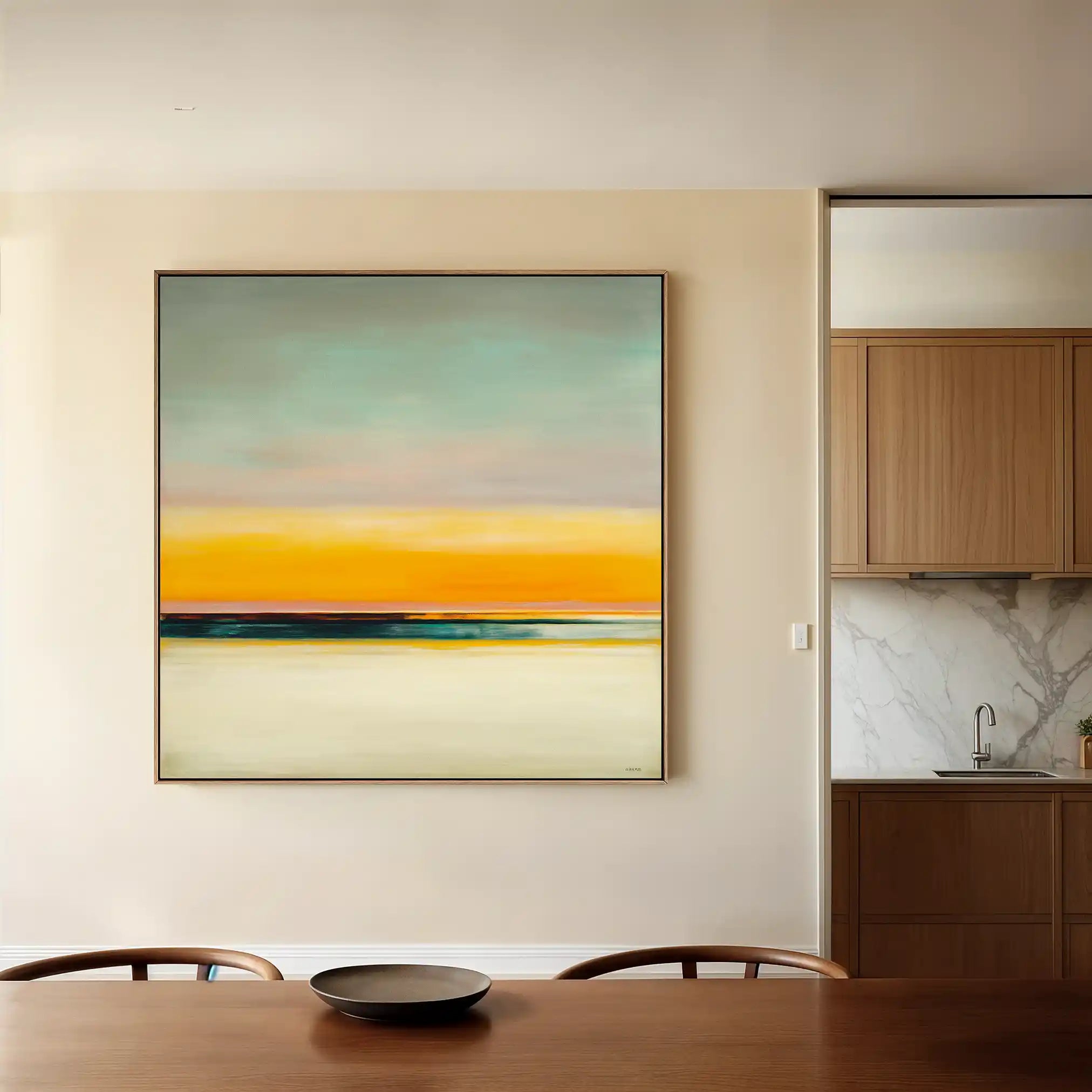 Abstract Canvas Wall Art WAD769-A 80 x 80 cm / Stretched on hidden frame