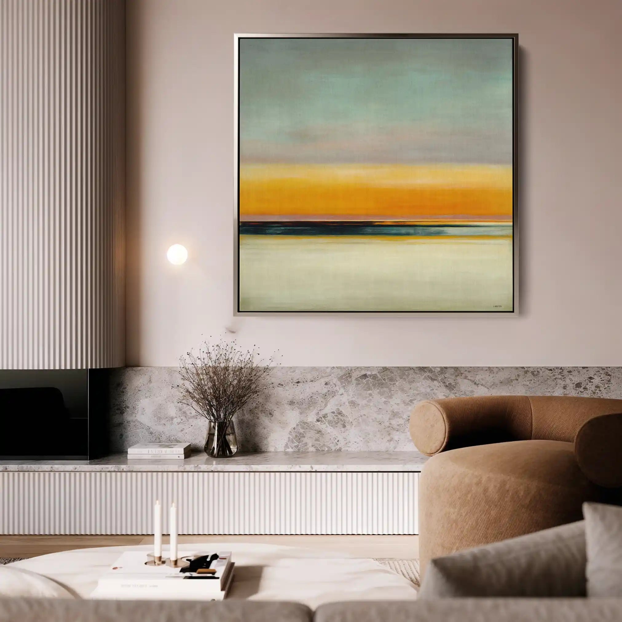 Abstract Canvas Wall Art WAD769-A 80 x 80 cm / Stretched on hidden frame