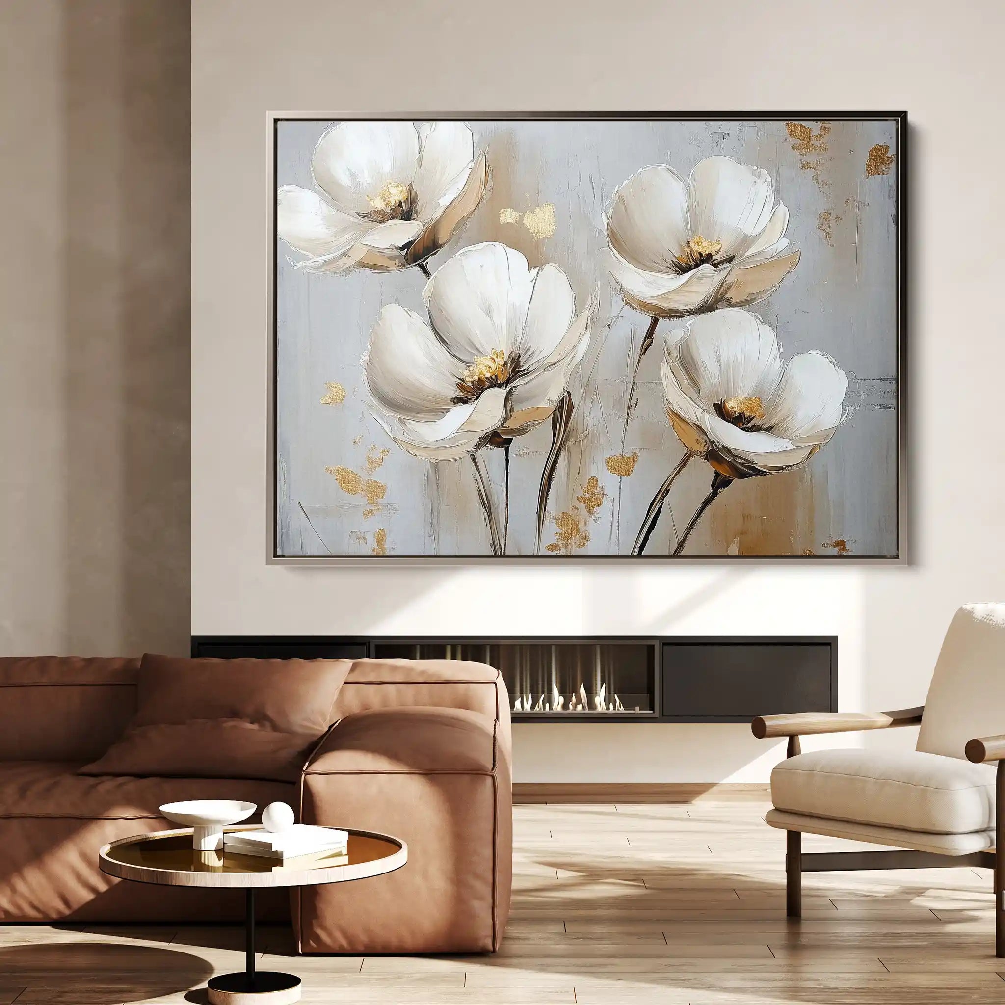 Floral Canvas Wall Art WAD772-F 90 x 60 cm / Stretched on hidden frame