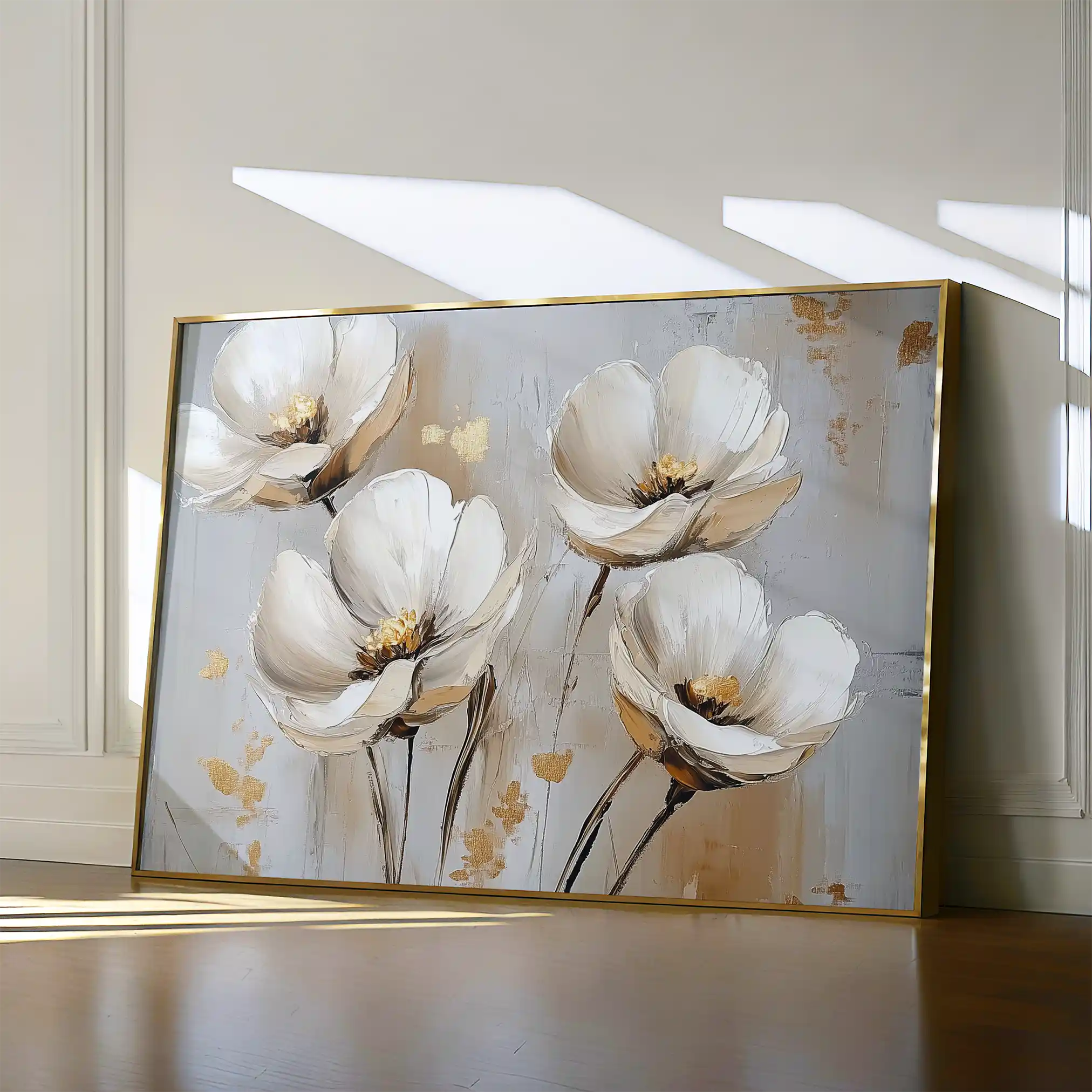 Floral Canvas Wall Art WAD772-F 90 x 60 cm / Stretched on hidden frame