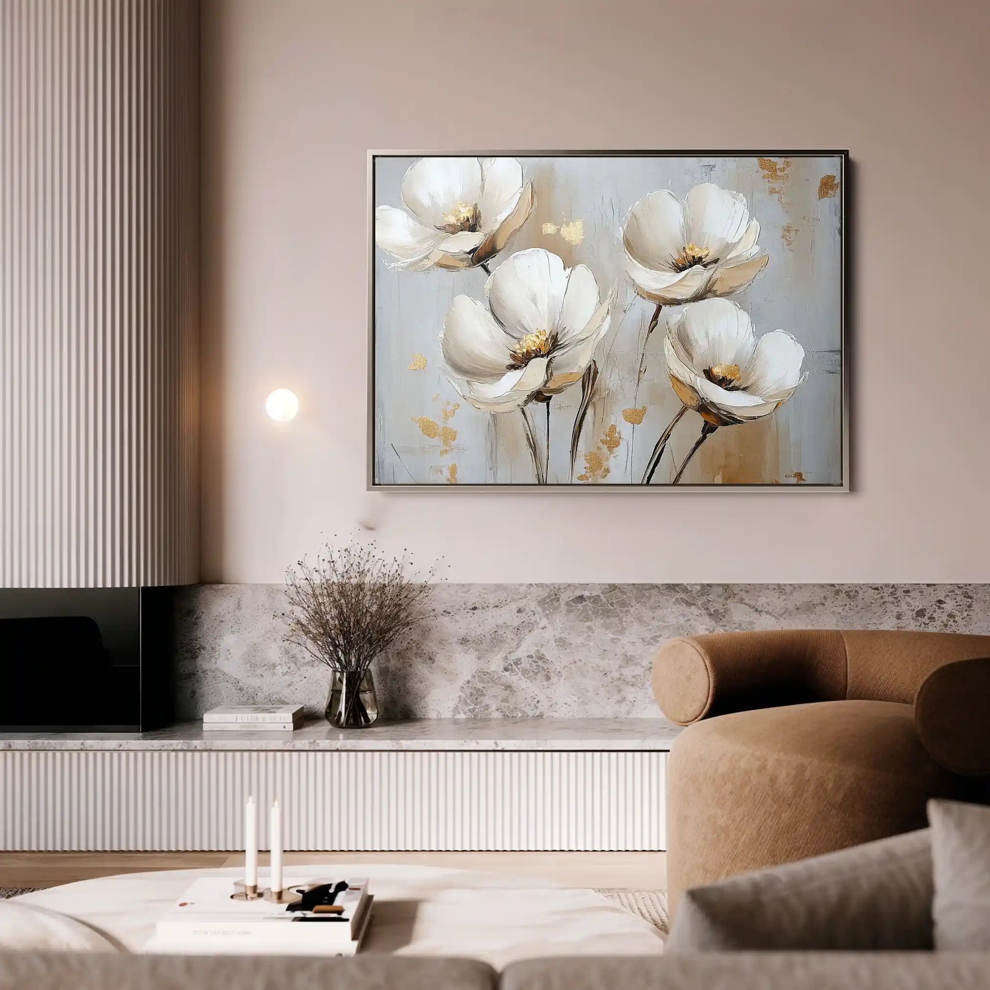 Floral Canvas Wall Art WAD772-F 90 x 60 cm / Stretched on hidden frame