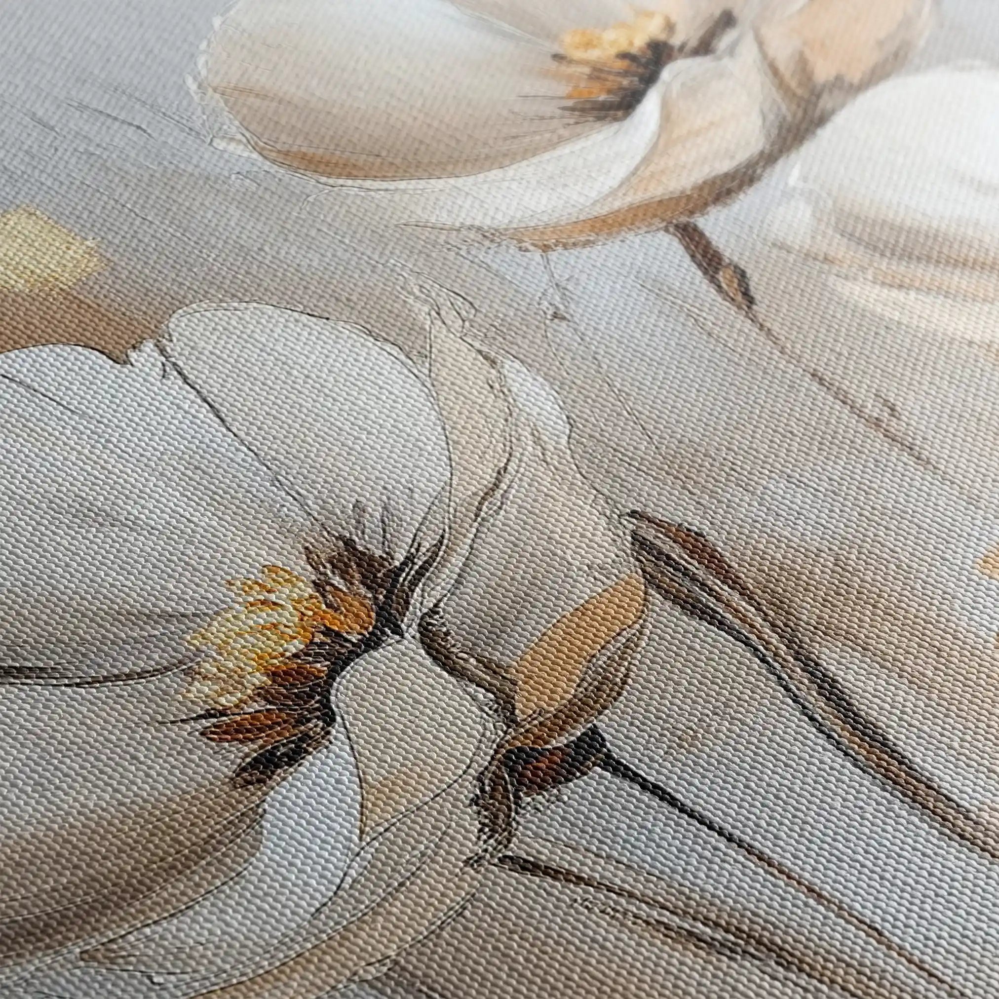 Floral Canvas Wall Art WAD772-F 90 x 60 cm / Stretched on hidden frame