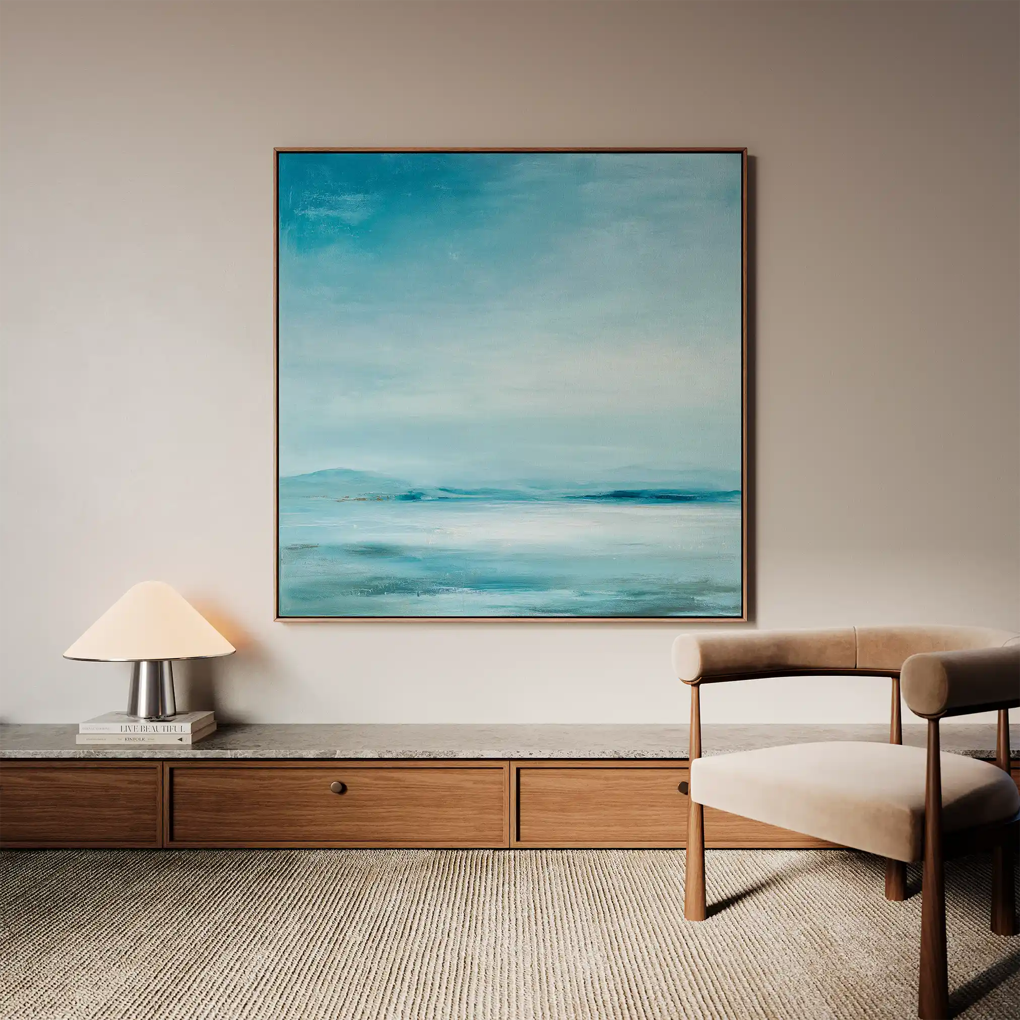 Abstract Canvas Wall Art WAD775-A 80 x 80 cm / Stretched on hidden frame