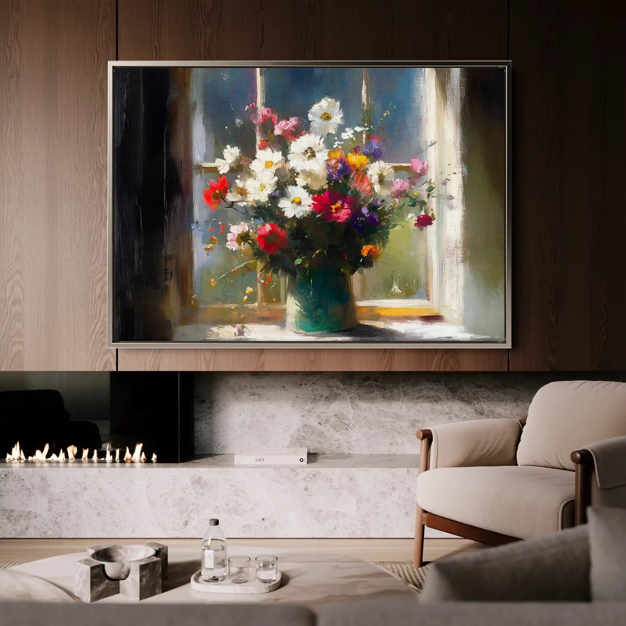 Floral Canvas Wall Art WAD775-F 90 x 60 cm / Stretched on hidden frame