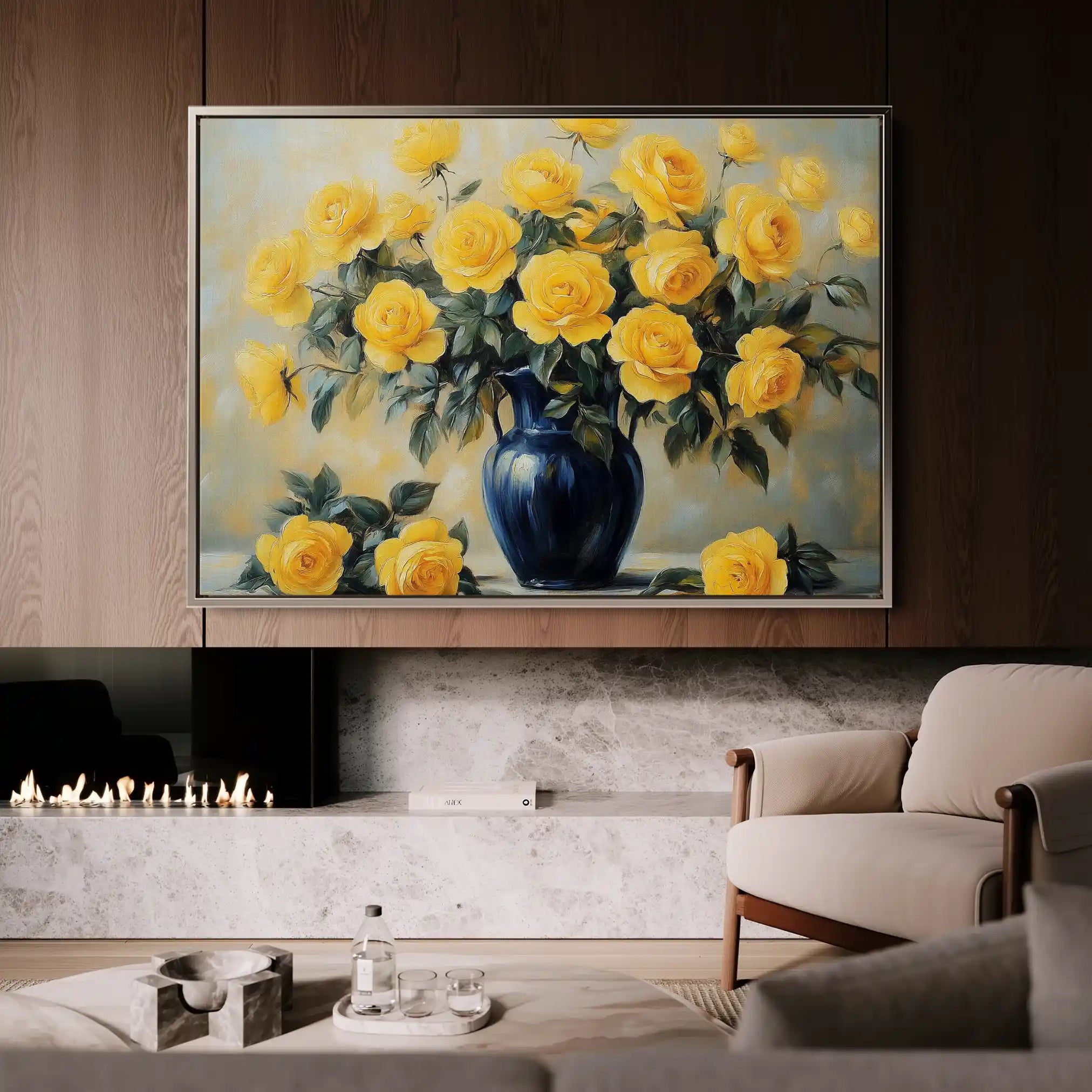 Floral Canvas Wall Art WAD776-F 90 x 60 cm / Stretched on hidden frame