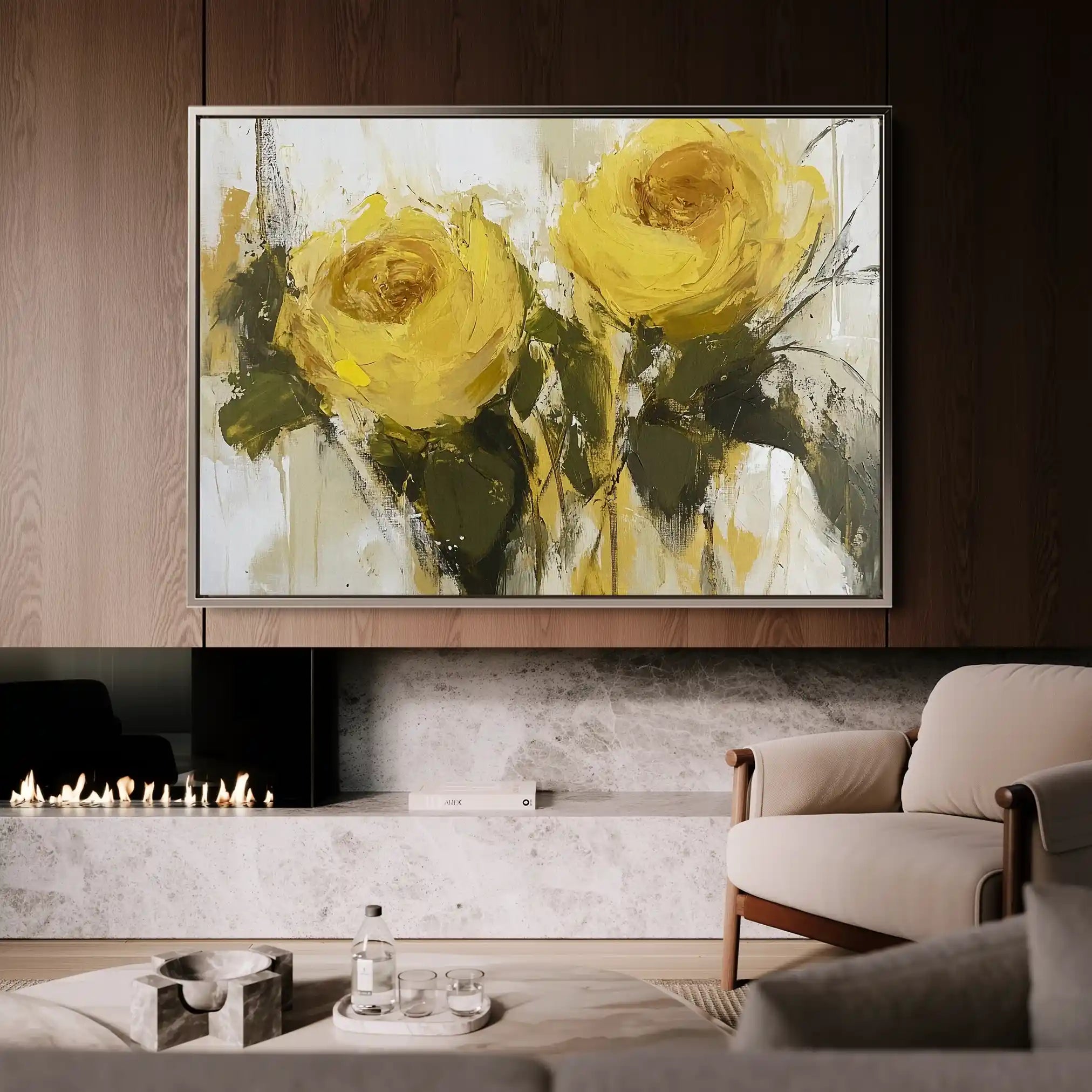 Floral Canvas Wall Art WAD778-F 90 x 60 cm / Stretched on hidden frame
