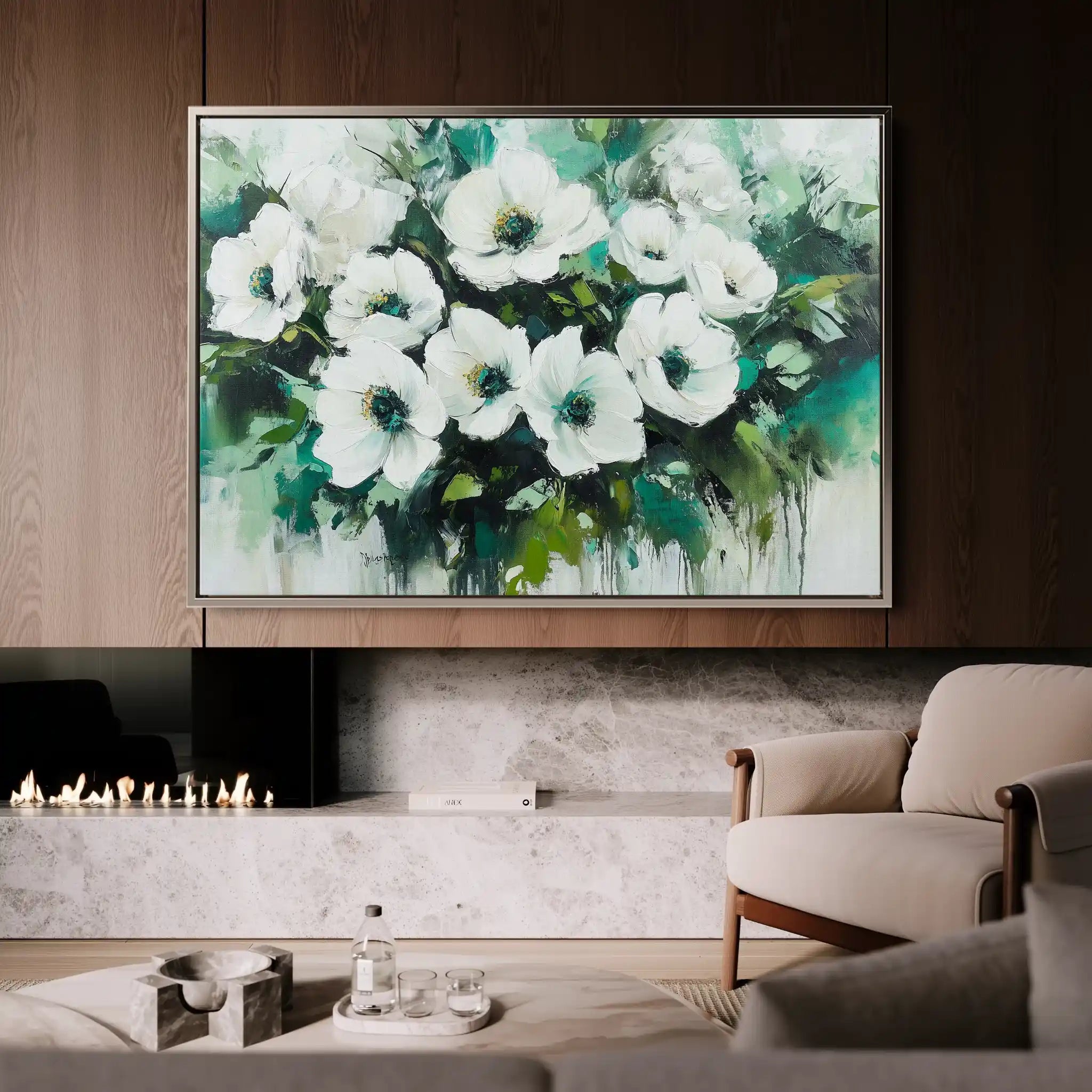 Floral Canvas Wall Art WAD780-F 90 x 60 cm / Stretched on hidden frame