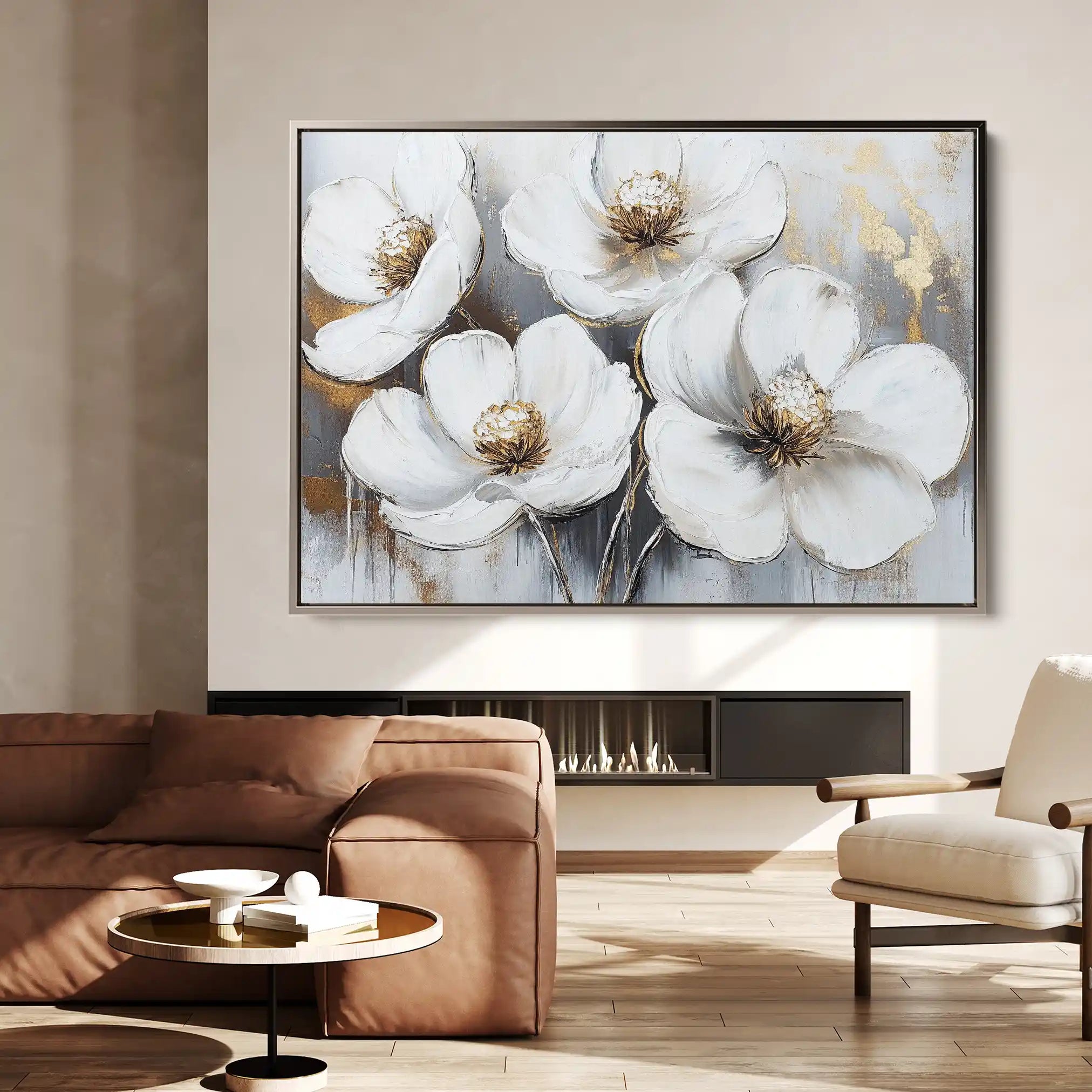 Floral Canvas Wall Art WAD783-F 90 x 60 cm / Stretched on hidden frame