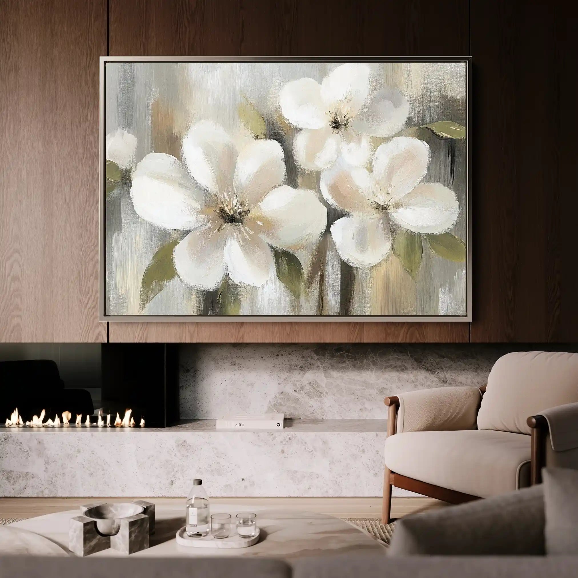 Floral Canvas Wall Art WAD787-F 90 x 60 cm / Stretched on hidden frame