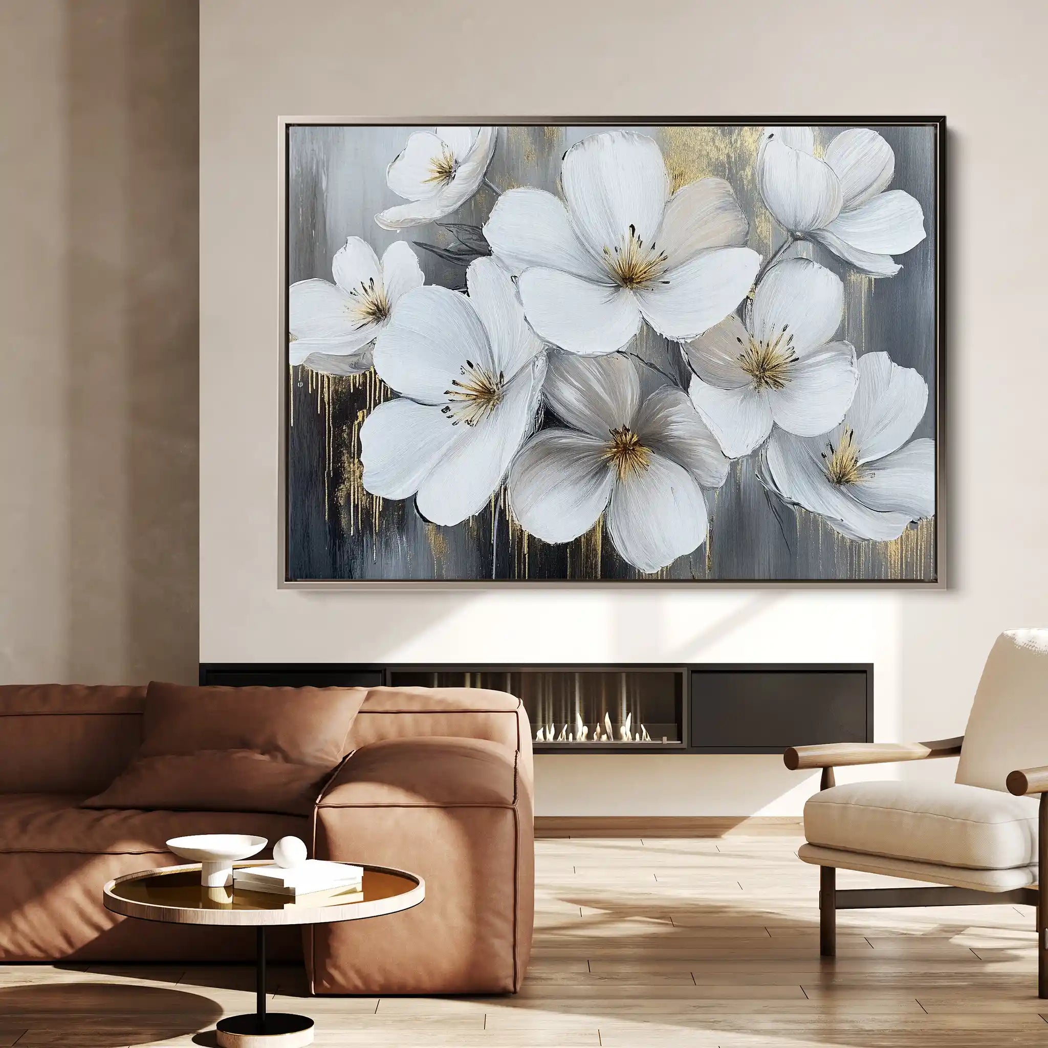 Floral Canvas Wall Art WAD792-F 90 x 60 cm / Stretched on hidden frame