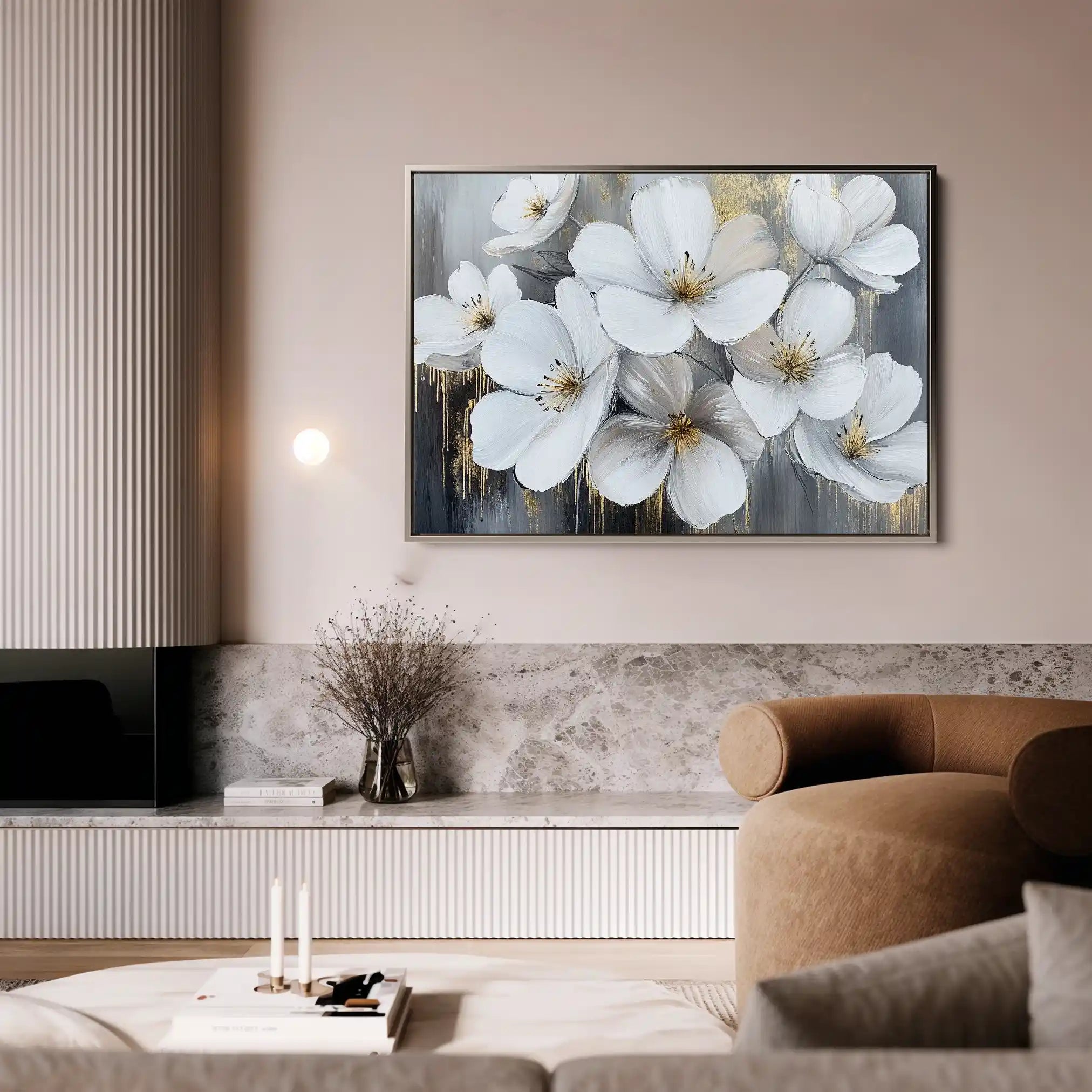 Floral Canvas Wall Art WAD792-F 90 x 60 cm / Stretched on hidden frame