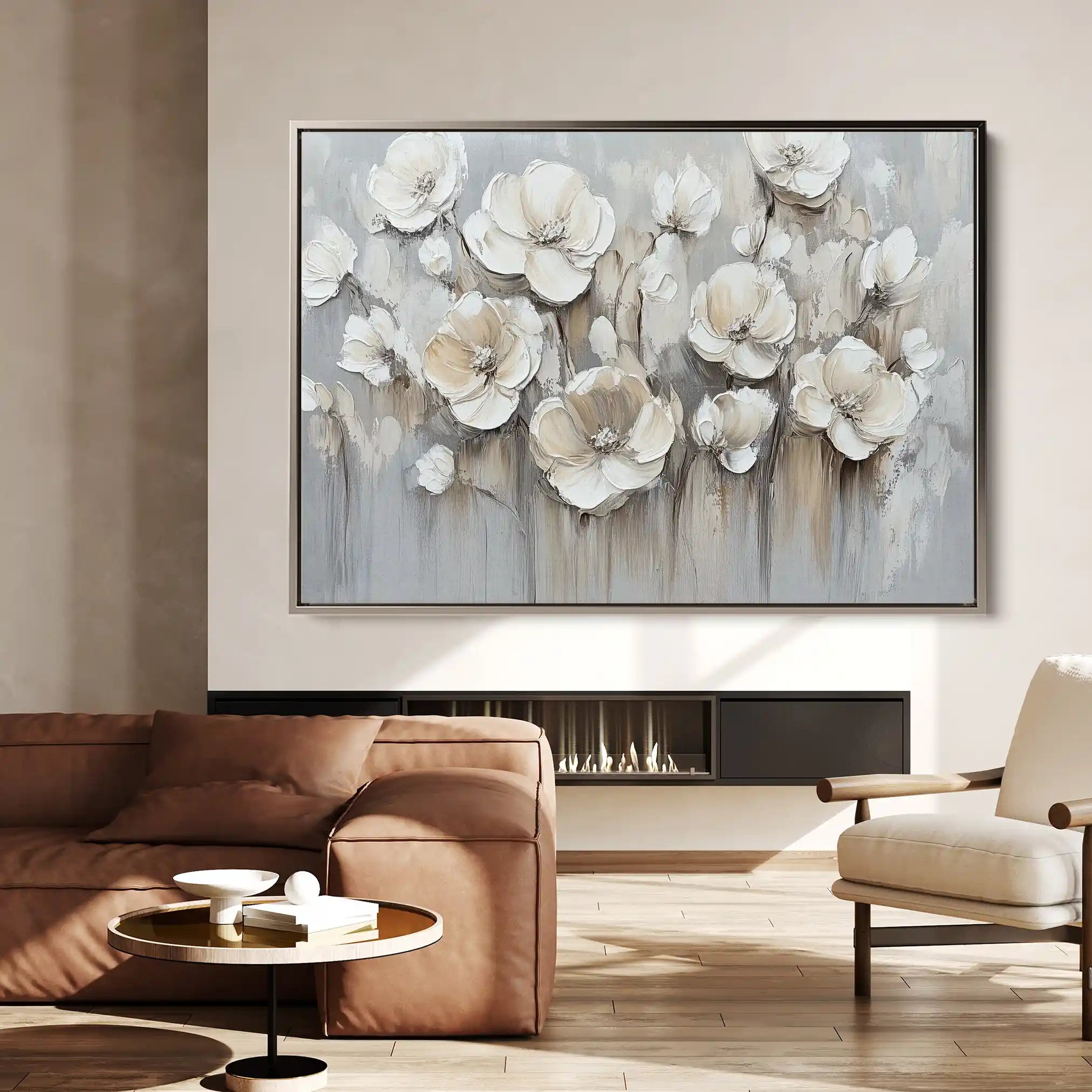 Floral Canvas Wall Art WAD793-F 90 x 60 cm / Stretched on hidden frame