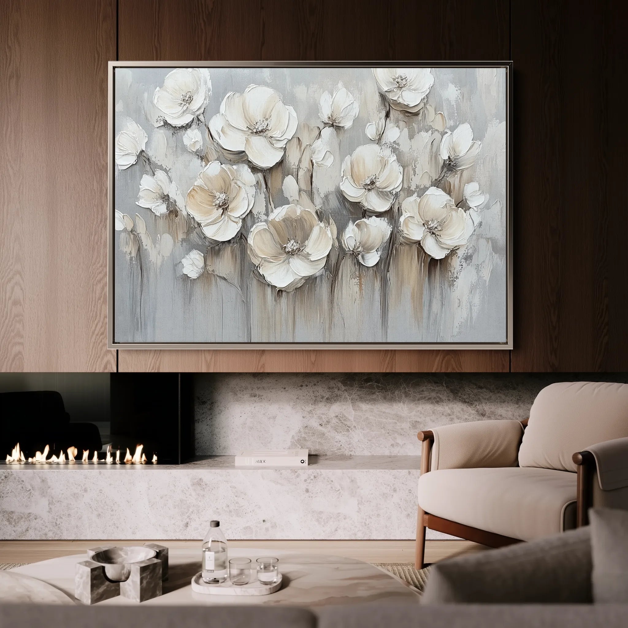 Floral Canvas Wall Art WAD793-F 90 x 60 cm / Stretched on hidden frame