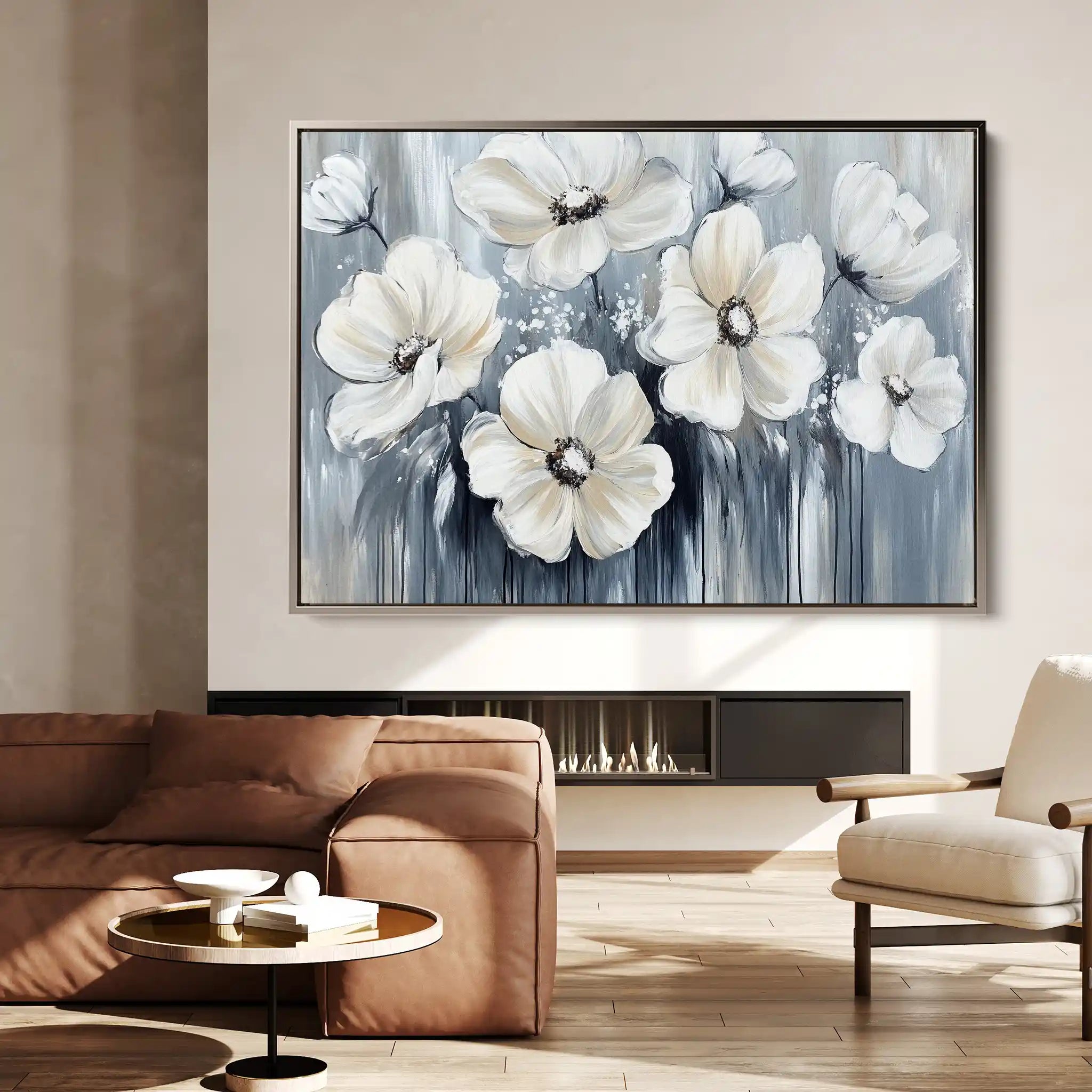 Floral Canvas Wall Art WAD795-F 90 x 60 cm / Stretched on hidden frame