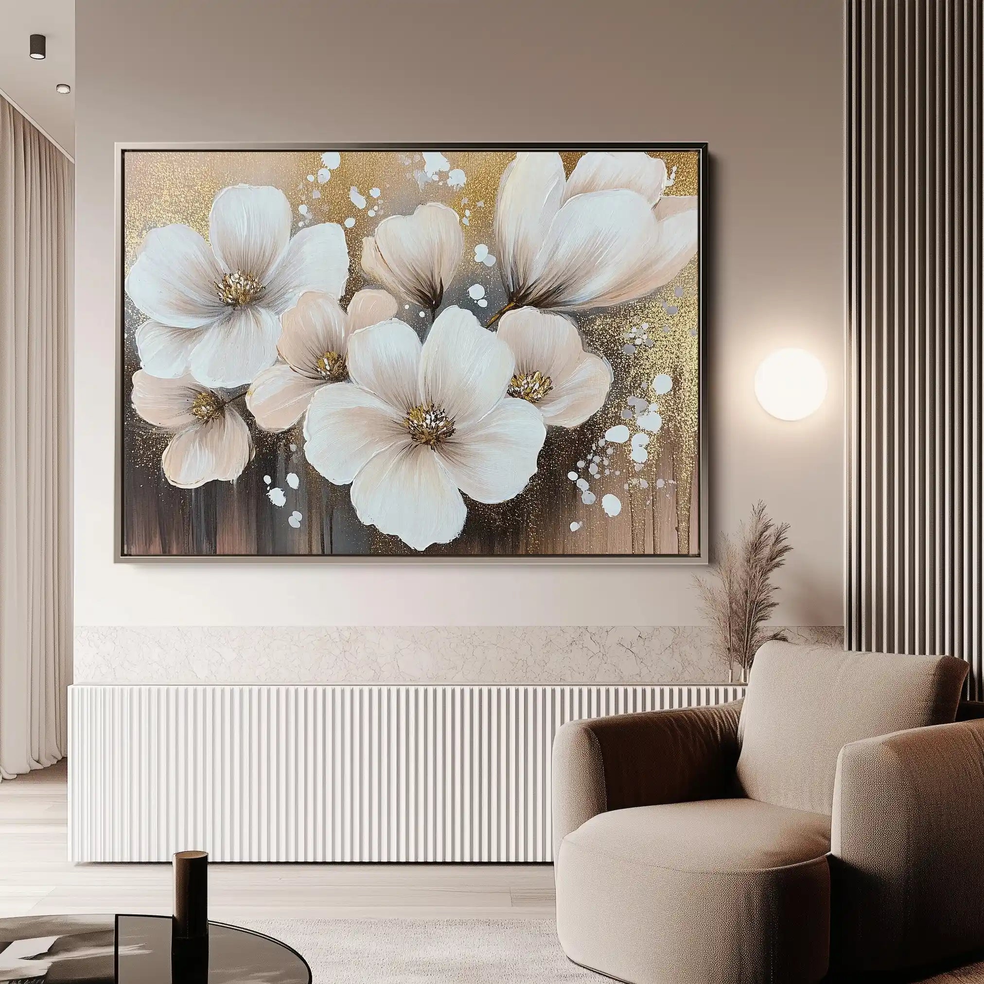 Floral Canvas Wall Art WAD797-F 90 x 60 cm / Stretched on hidden frame