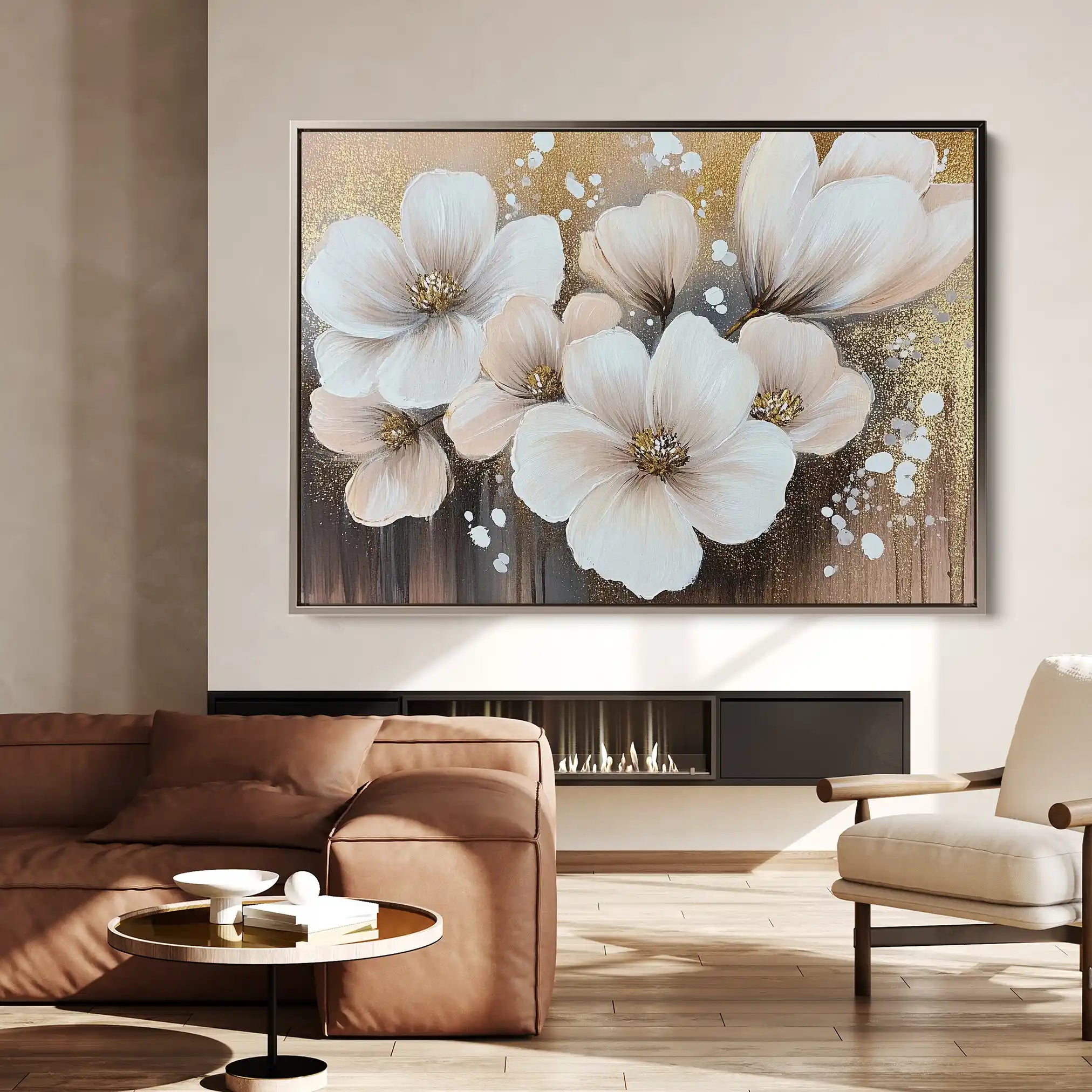 Floral Canvas Wall Art WAD797-F 90 x 60 cm / Stretched on hidden frame
