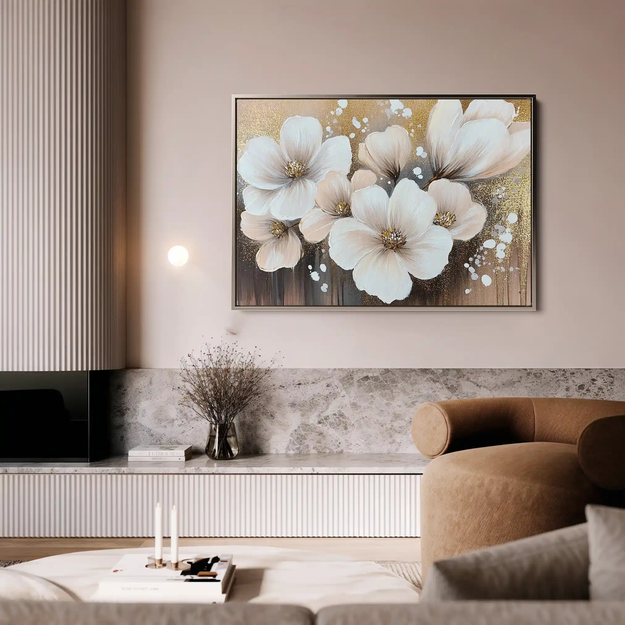 Floral Canvas Wall Art WAD797-F 90 x 60 cm / Stretched on hidden frame