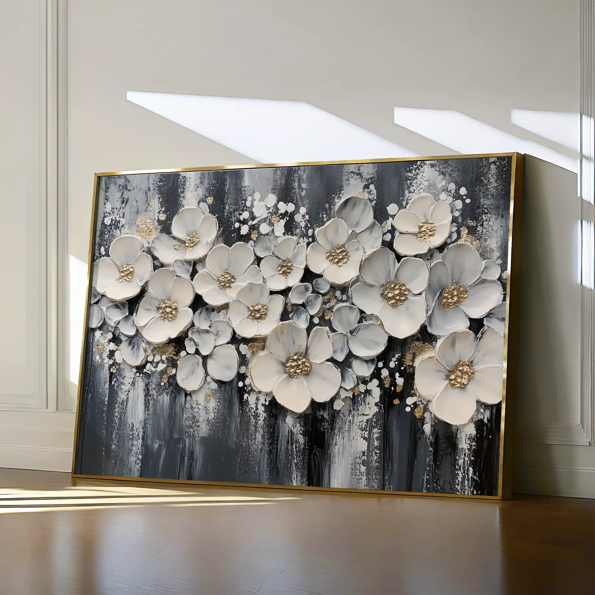 Floral Canvas Wall Art WAD800-F 90 x 60 cm / Stretched on hidden frame