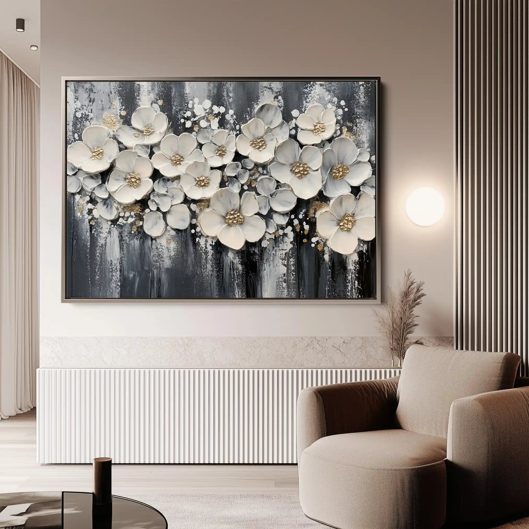 Floral Canvas Wall Art WAD800-F 90 x 60 cm / Stretched on hidden frame