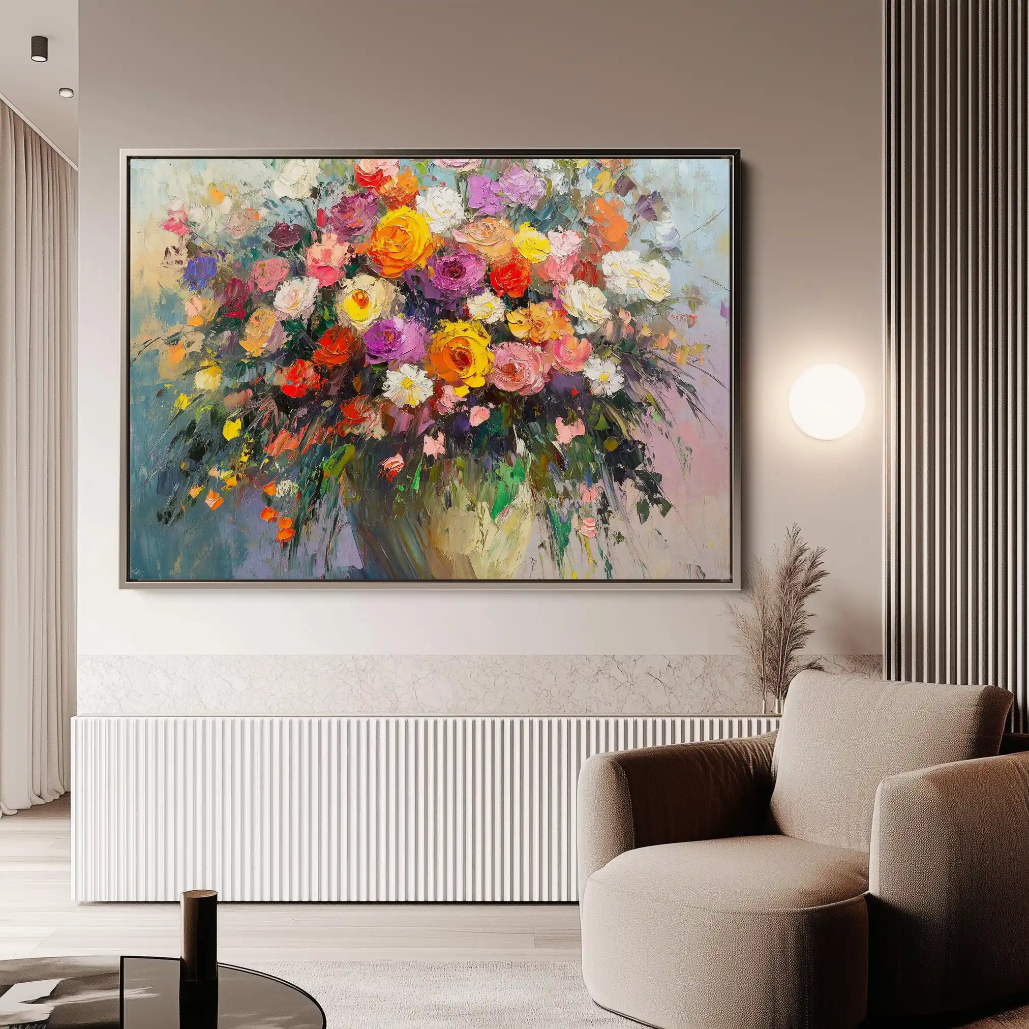 Floral Canvas Wall Art WAD801-F 90 x 60 cm / Stretched on hidden frame