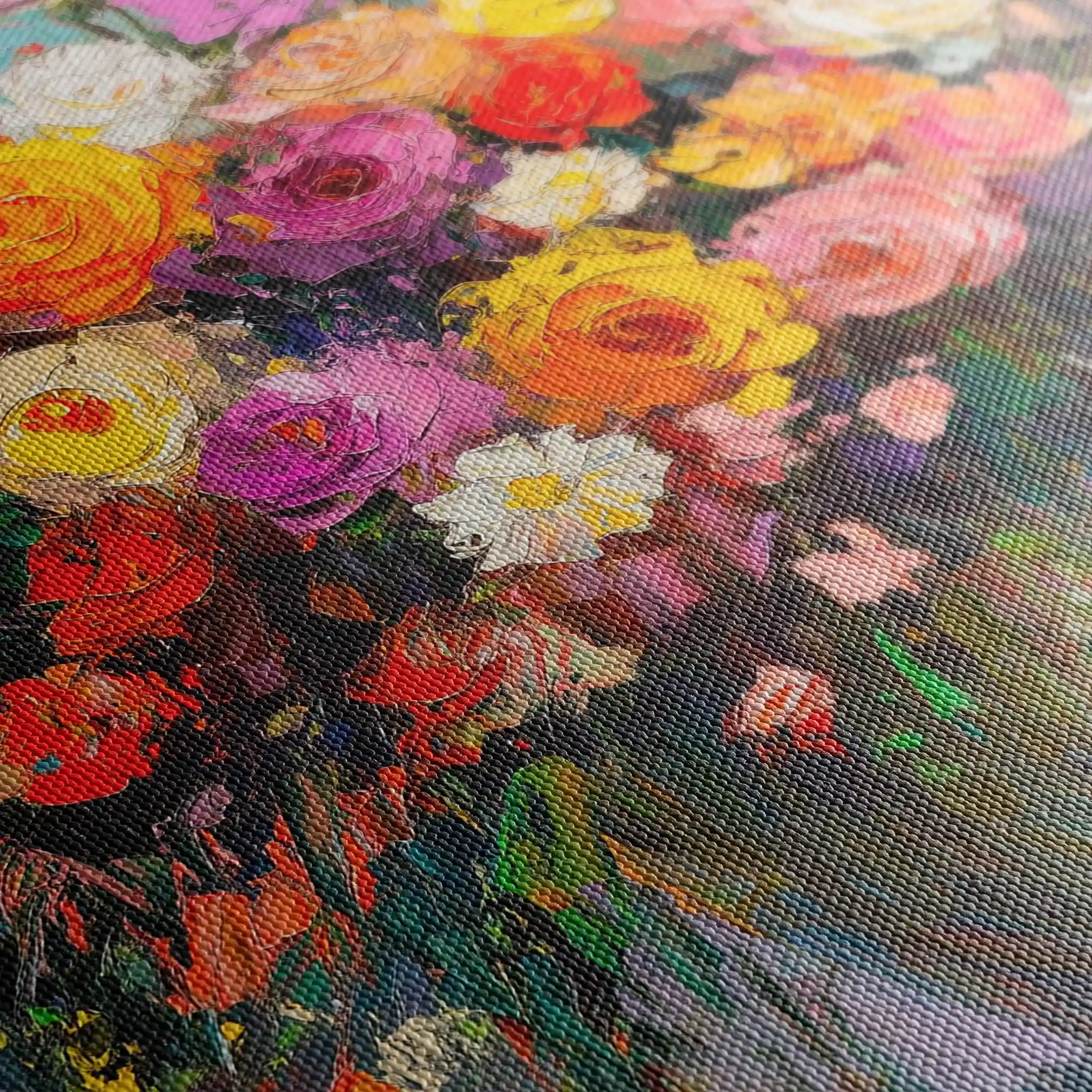Floral Canvas Wall Art WAD801-F 90 x 60 cm / Stretched on hidden frame