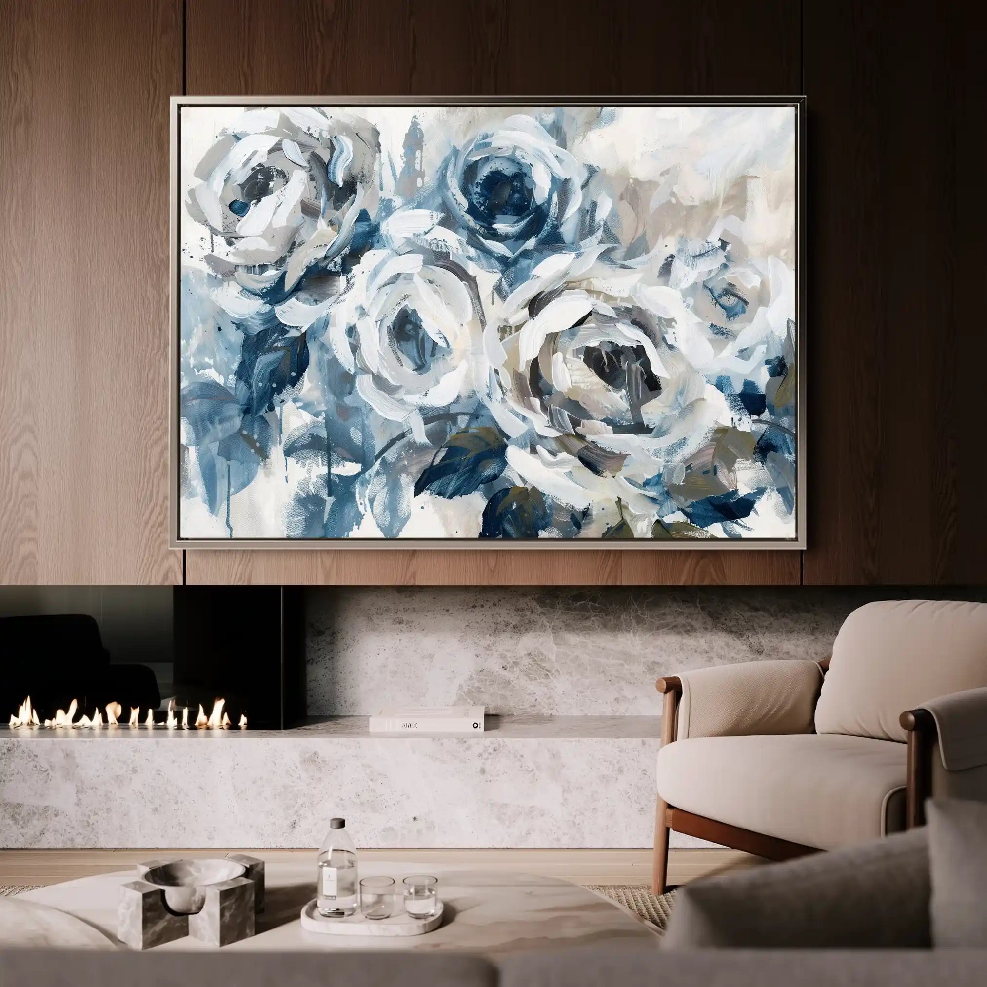 Floral Canvas Wall Art WAD802-F 90 x 60 cm / Stretched on hidden frame