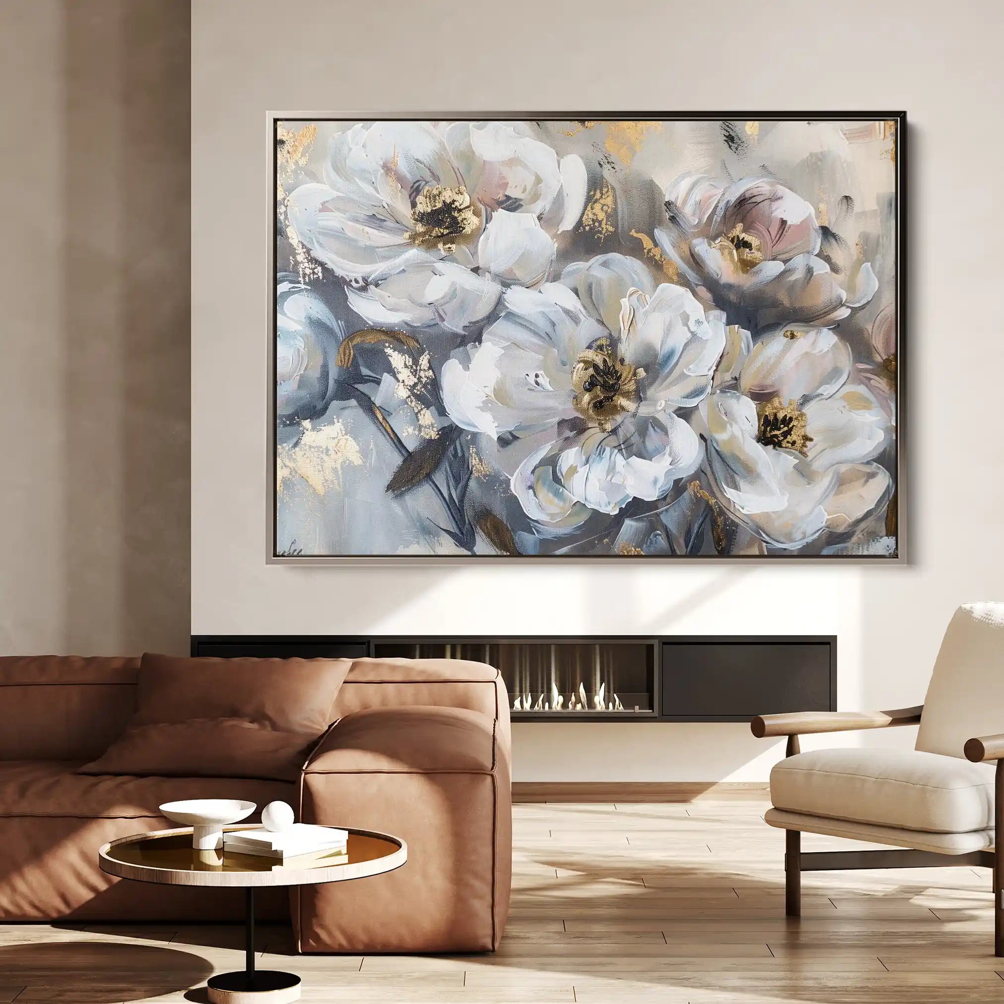 Floral Canvas Wall Art WAD803-F 90 x 60 cm / Stretched on hidden frame