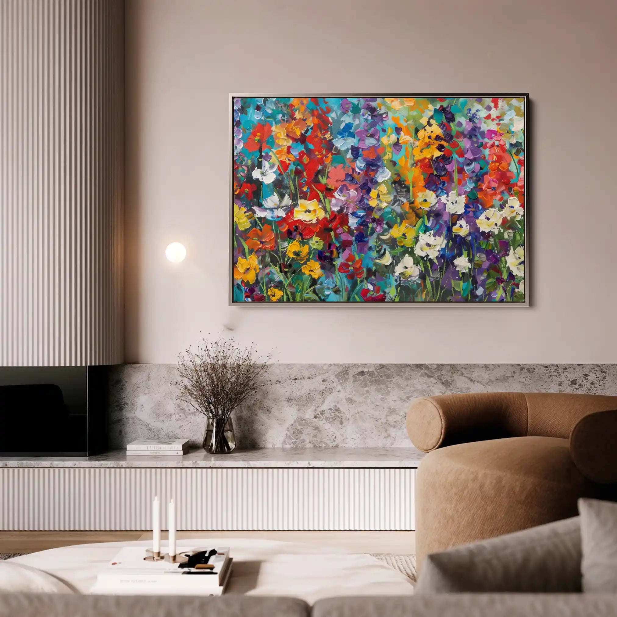 Floral Canvas Wall Art WAD805-F 90 x 60 cm / Stretched on hidden frame