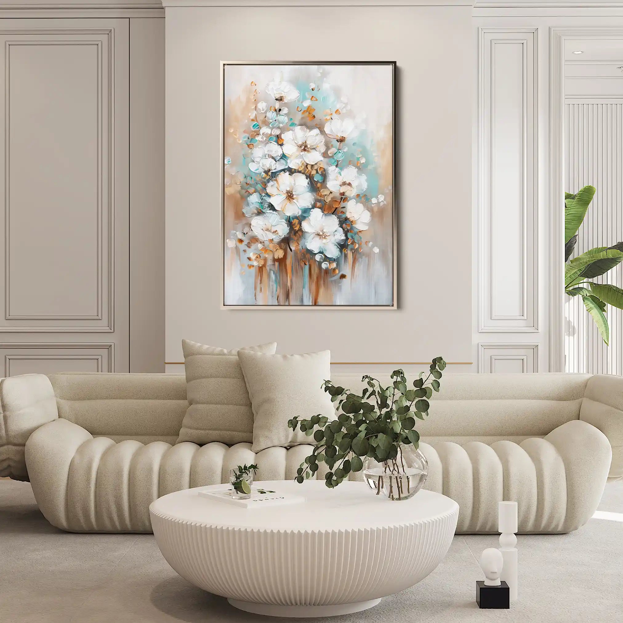 Floral Canvas Wall Art WAD815-F 90 x 60 cm / Stretched on hidden frame