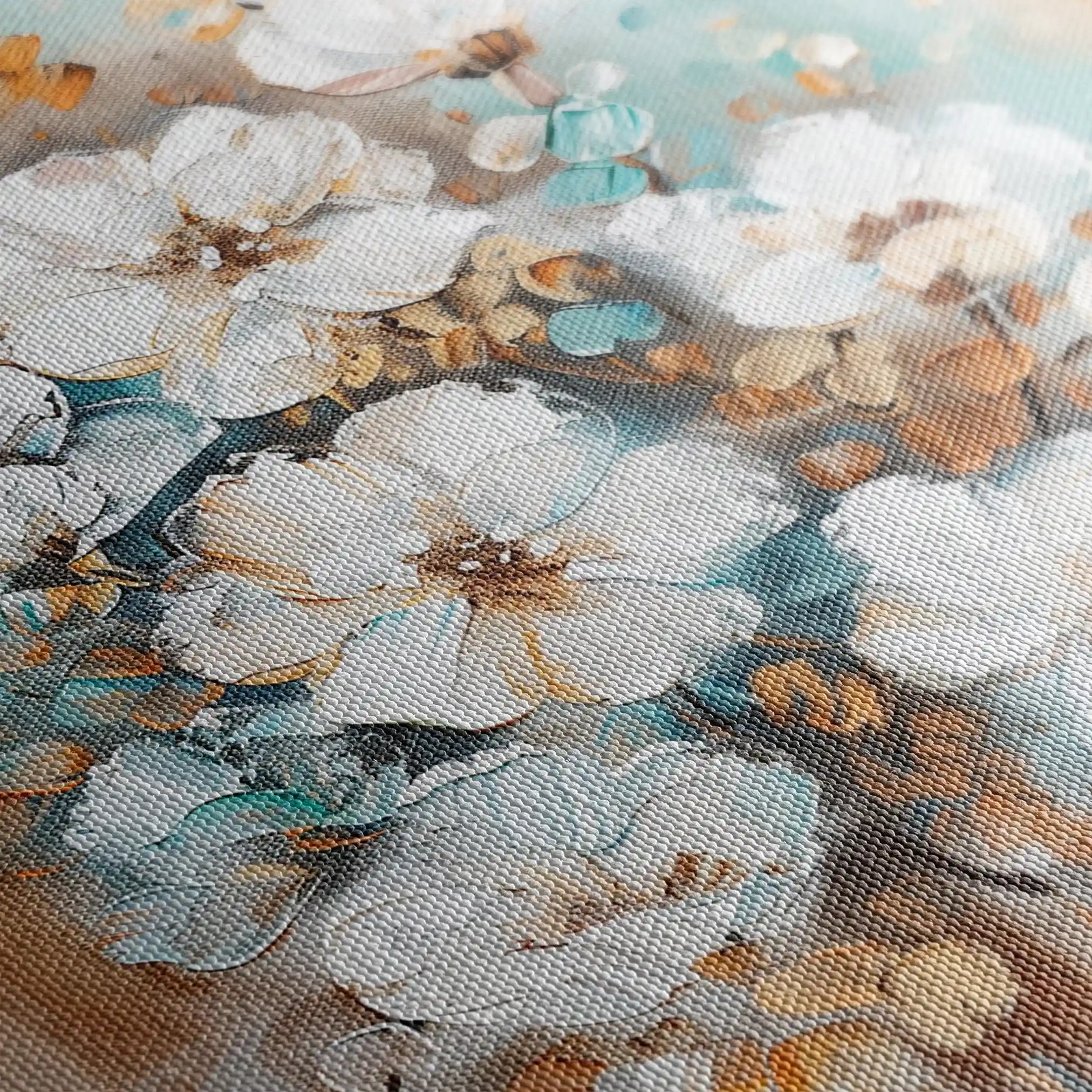 Floral Canvas Wall Art WAD815-F 90 x 60 cm / Stretched on hidden frame